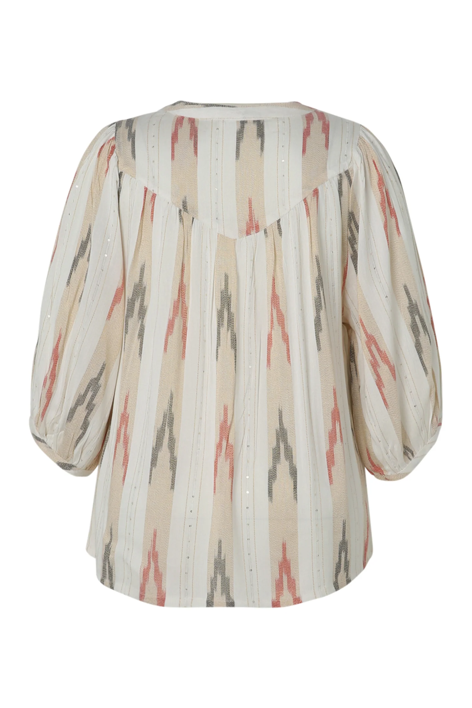 Blouse en viscose imprimé ethnique avec lurex - Image 2