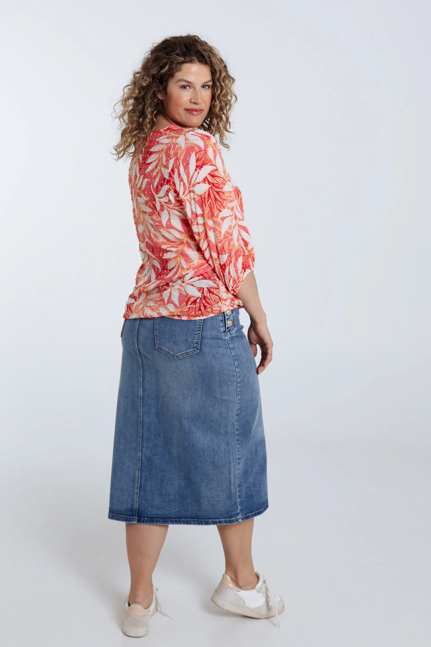 Blouse en viscose imprimé feuillage - Image 13