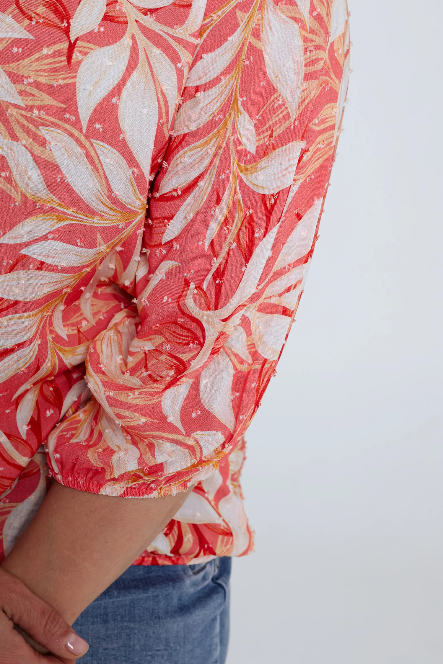 Blouse en viscose imprimé feuillage - Image 15