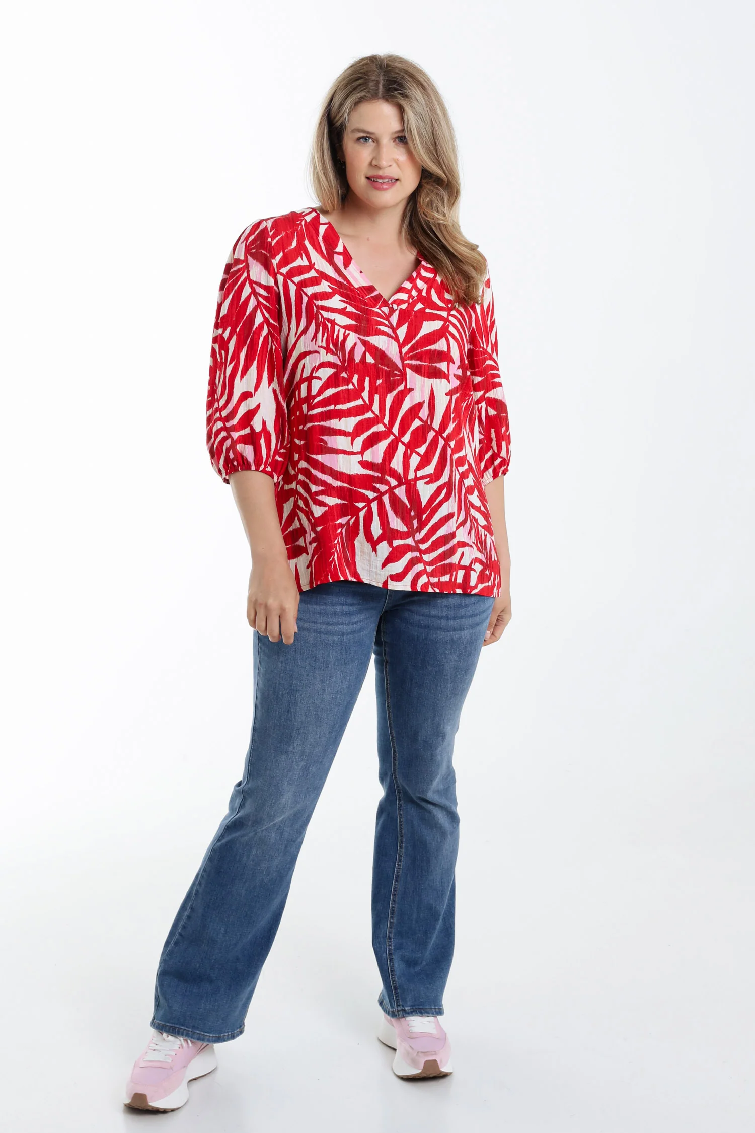 Blouse en viscose imprimé feuillage - Image 8