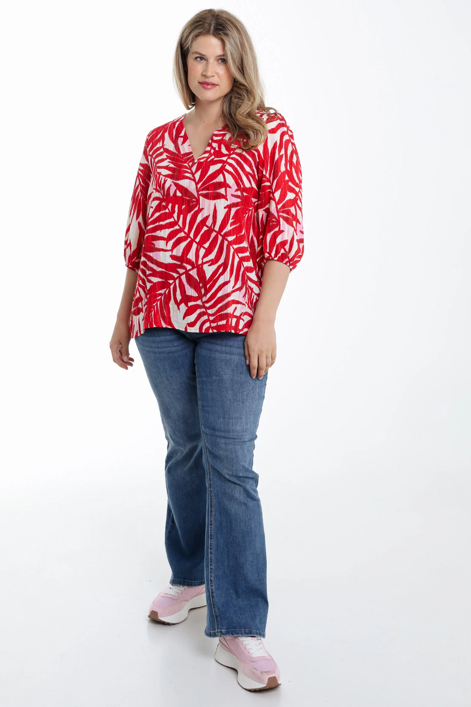 Blouse en viscose imprimé feuillage - Image 9