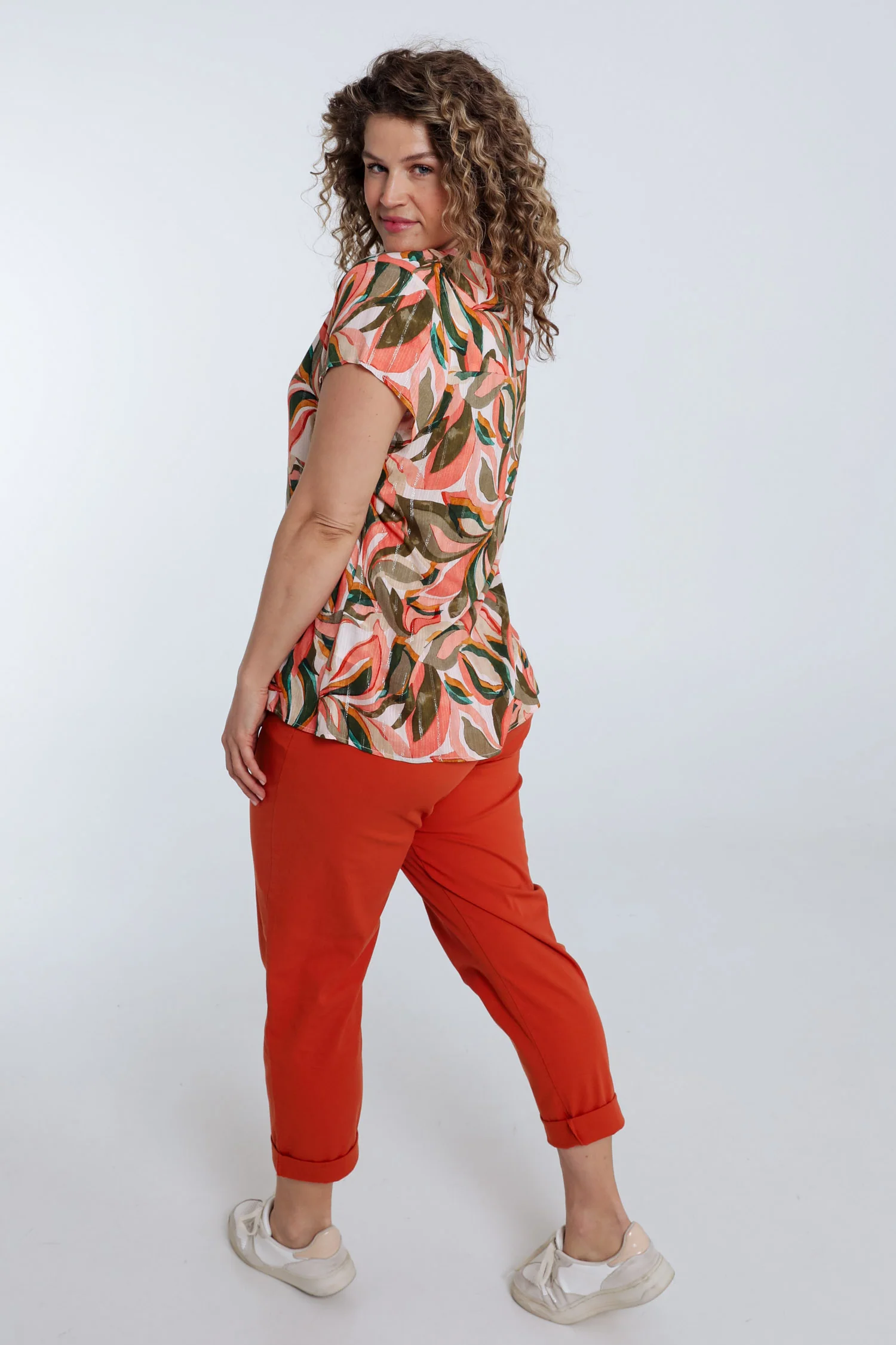 Blouse en viscose imprimé feuillage - Image 2