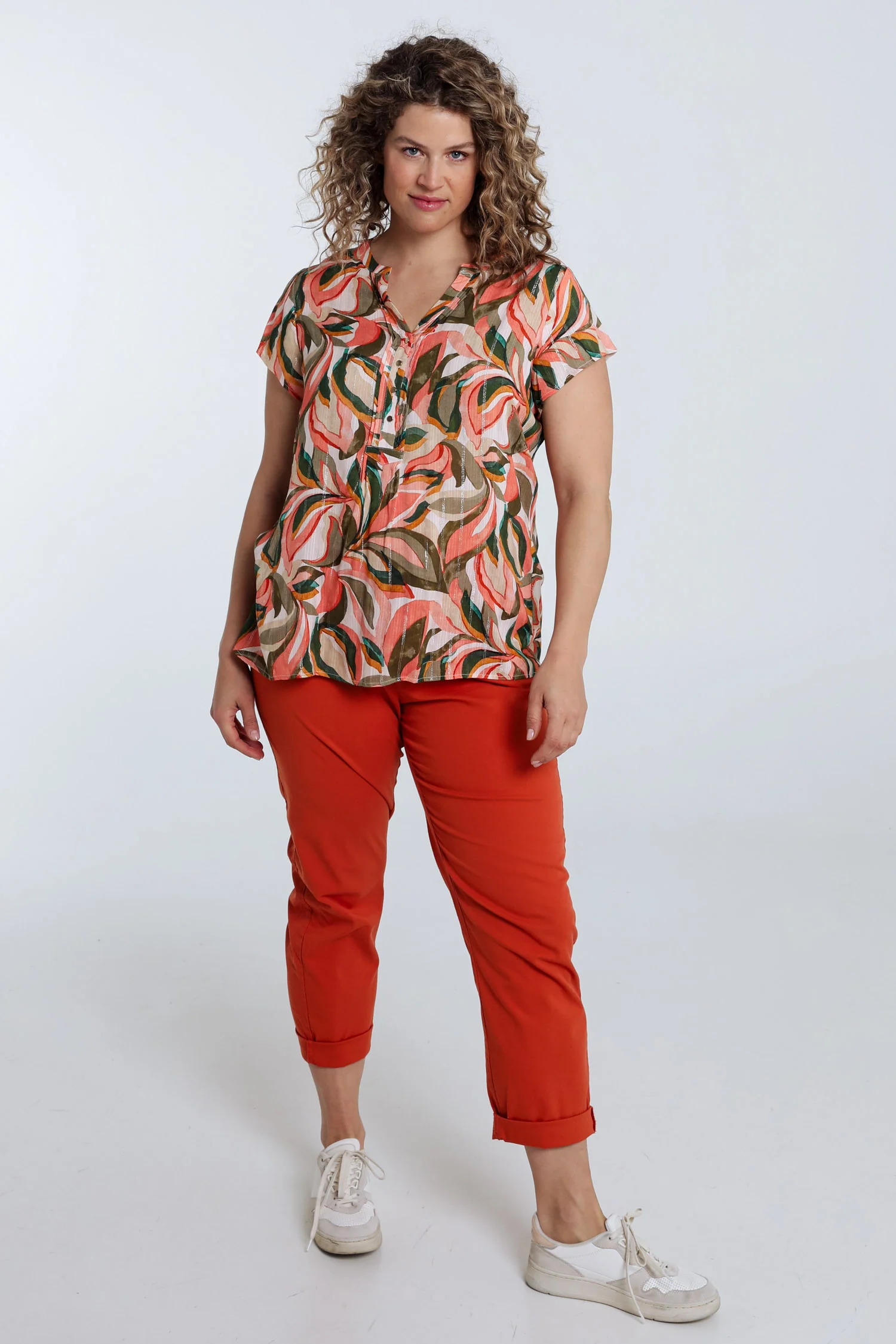 Blouse en viscose imprimé feuillage - Image 7