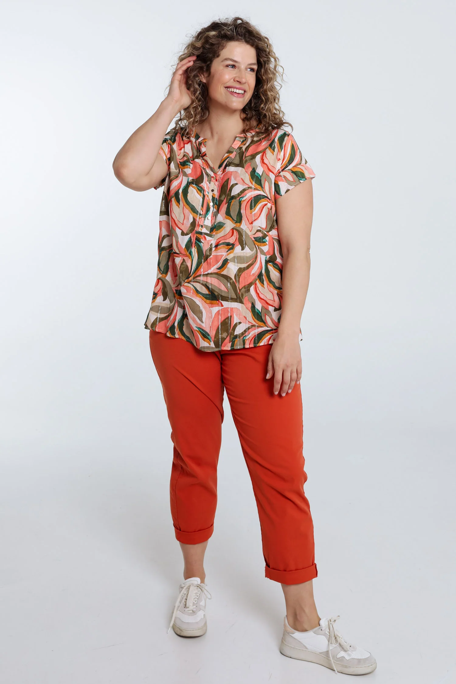Blouse en viscose imprimé feuillage - Image 9