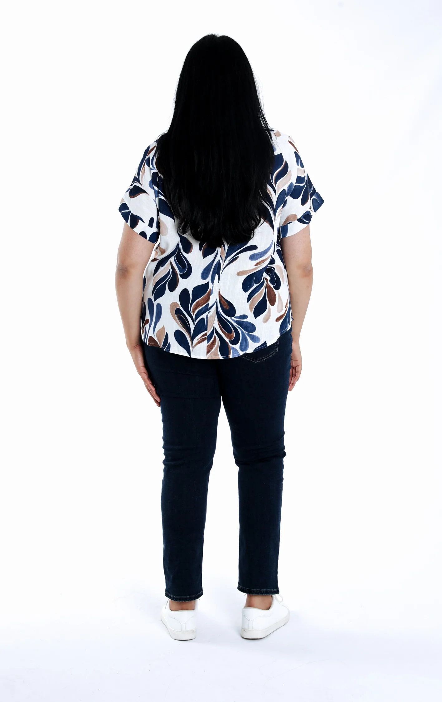 Blouse en viscose imprimé feuilles - Image 2