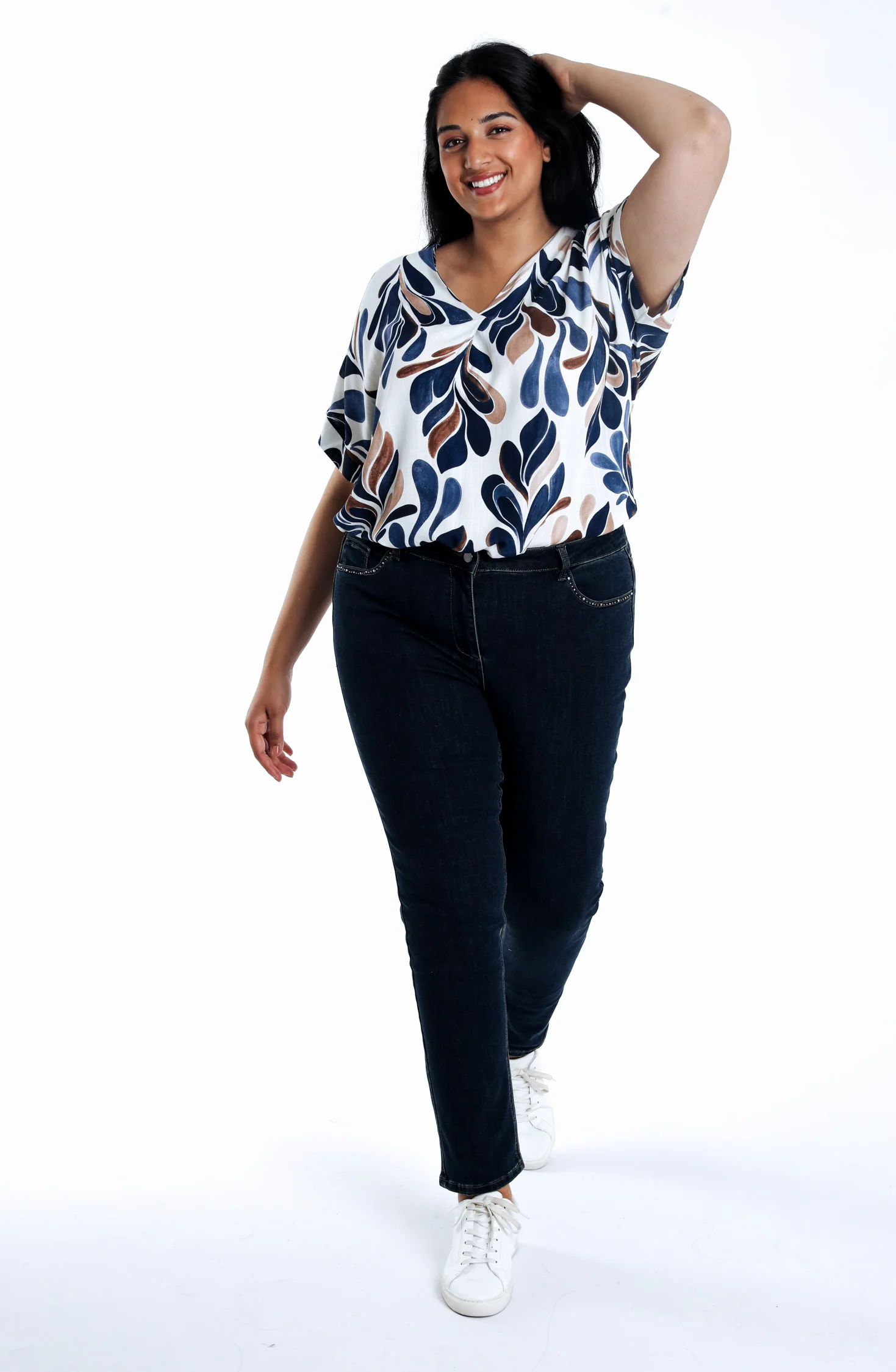 Blouse en viscose imprimé feuilles - Image 6