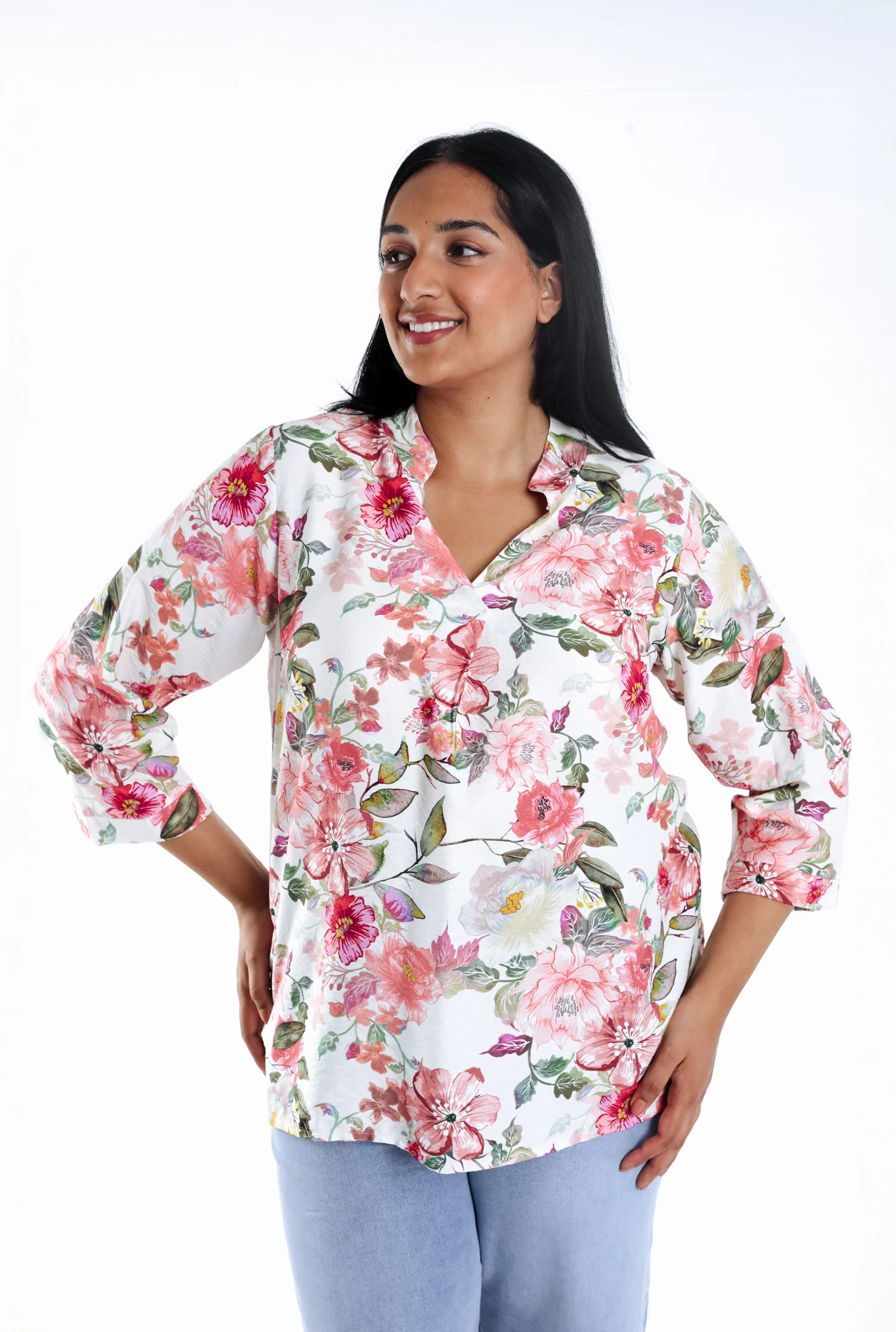 Blouse en viscose imprimé fleuri