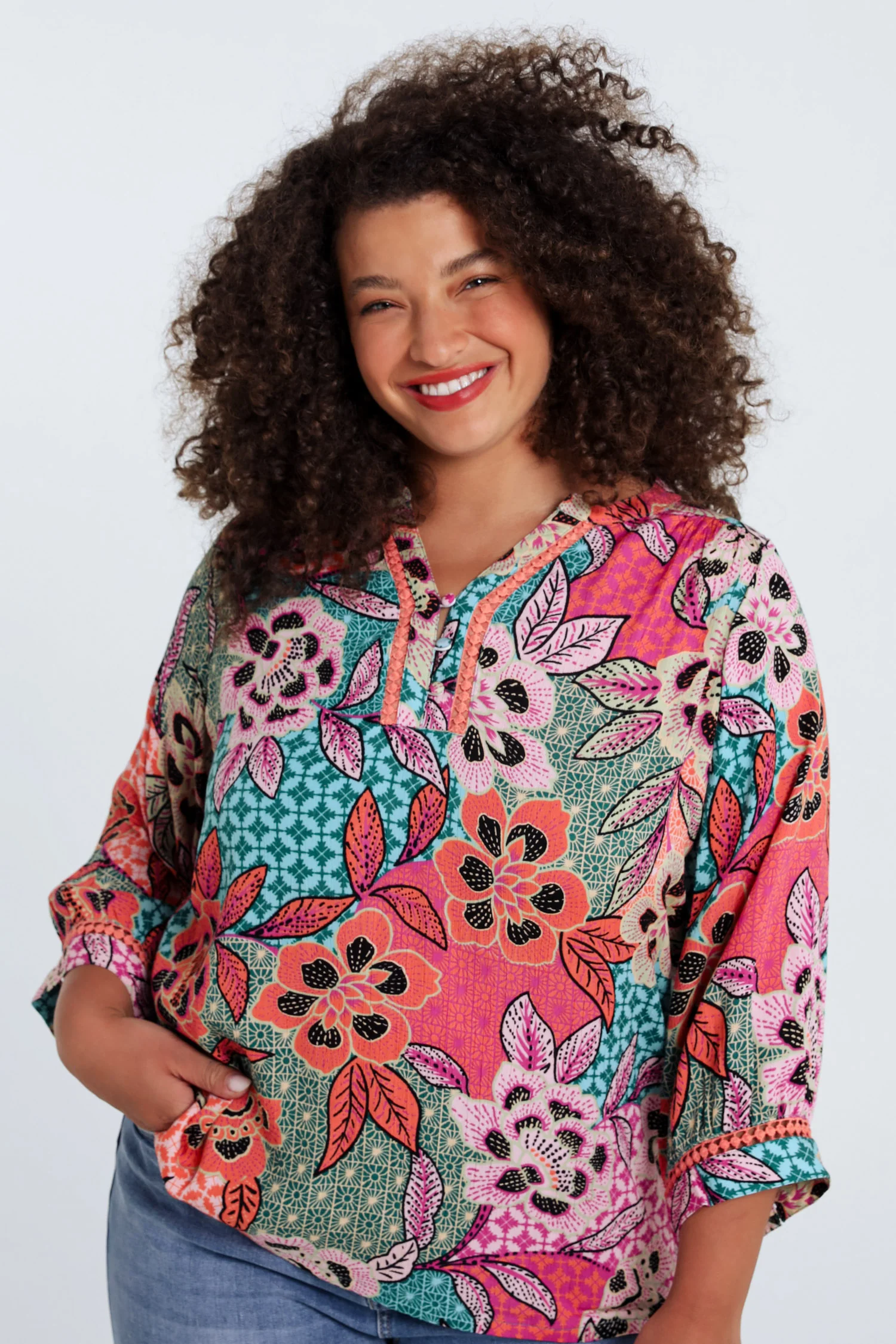Blouse en viscose imprimé floral