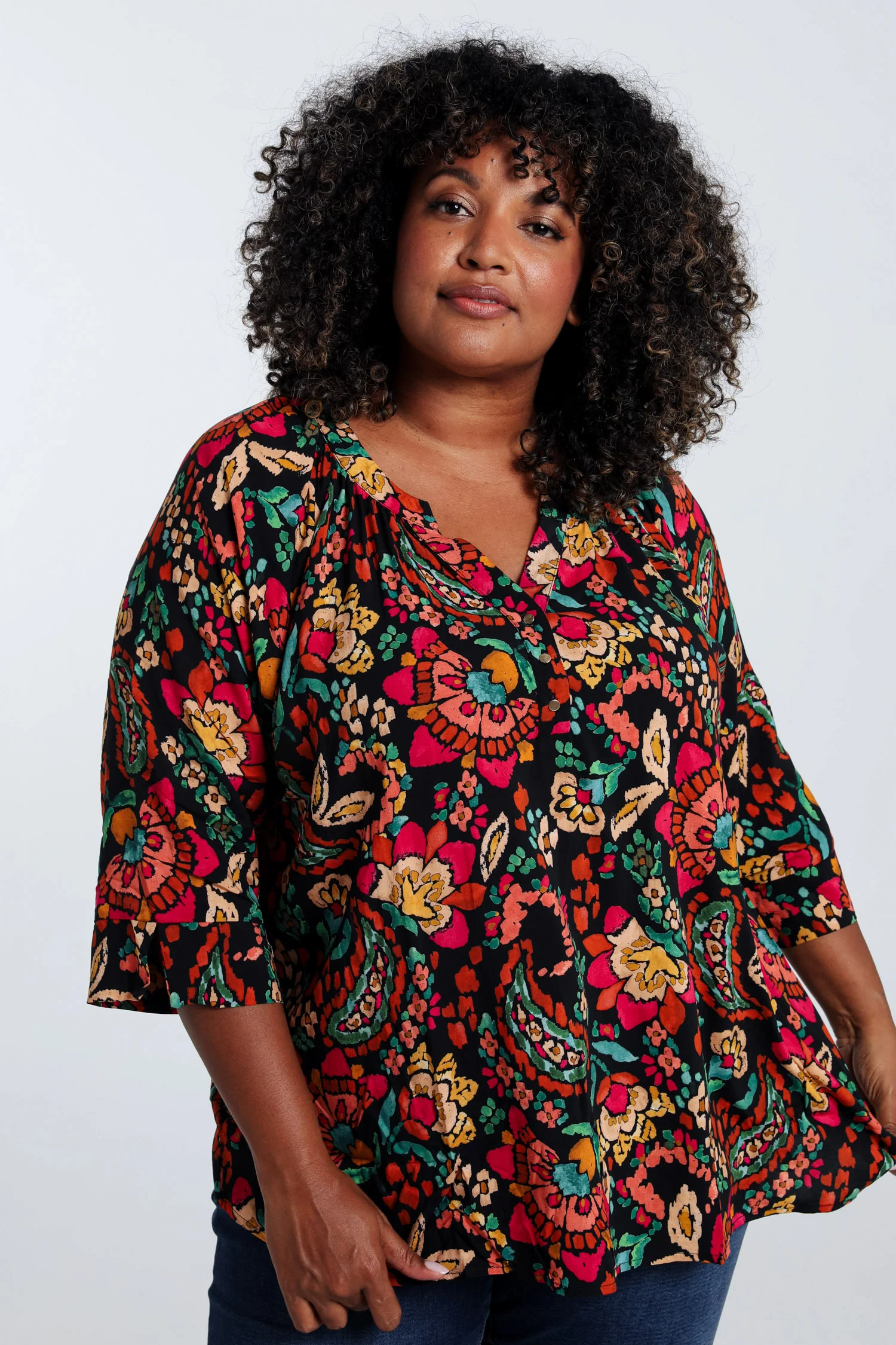 Blouse en viscose imprimé floral