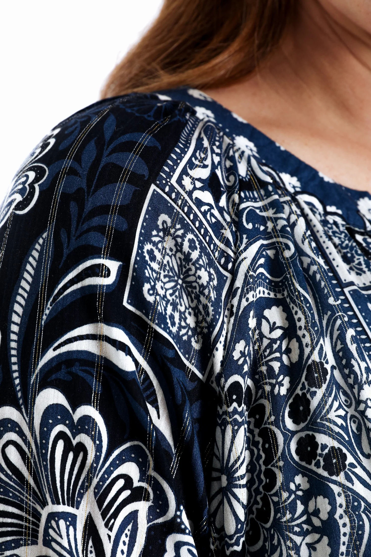 Blouse en viscose imprimé floral avec lurex - Image 6