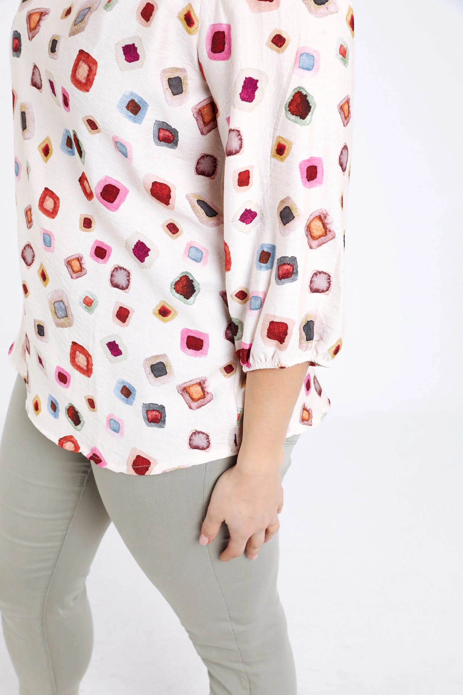 Blouse en viscose imprimé géométrique - Image 6
