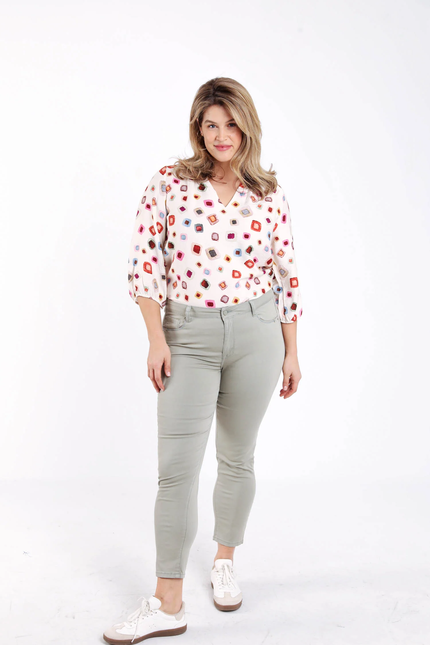 Blouse en viscose imprimé géométrique - Image 8