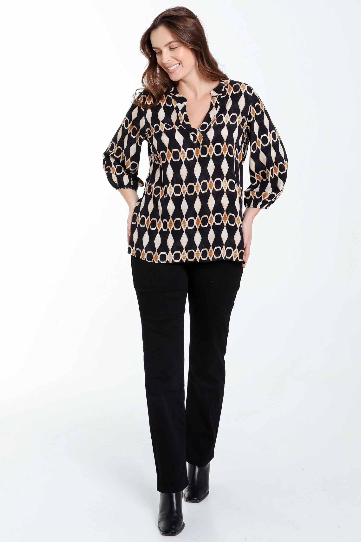 Blouse en viscose imprimé graphique - Image 29