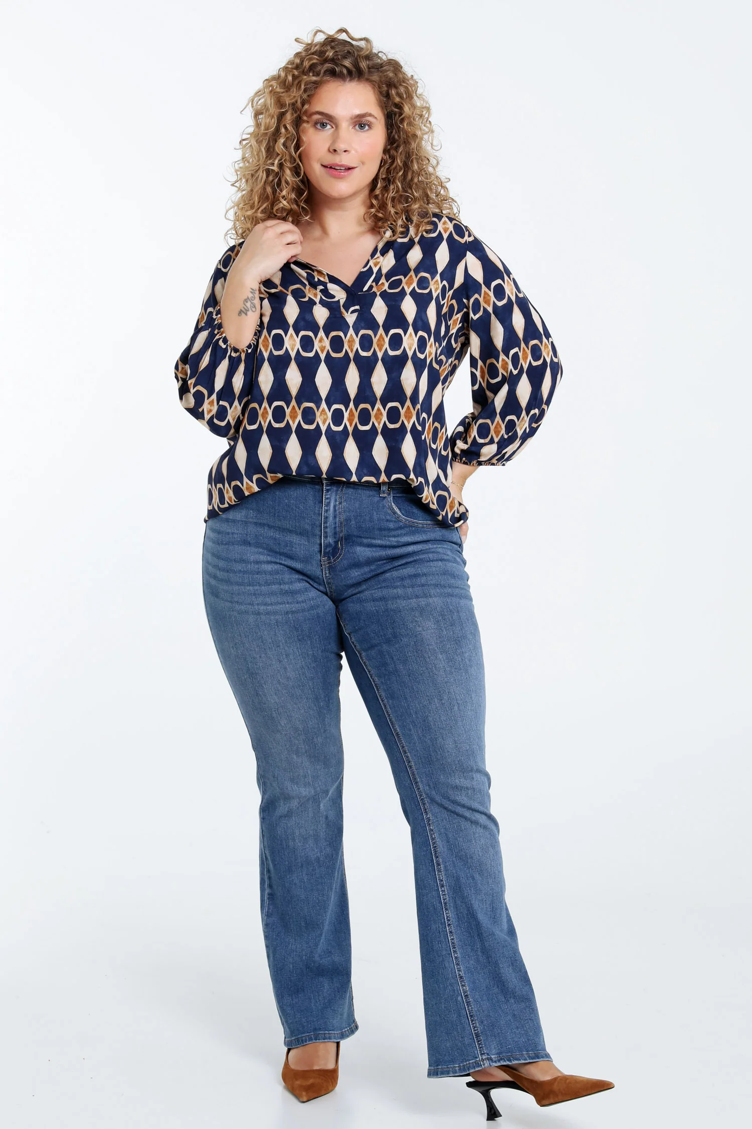 Blouse en viscose imprimé graphique - Image 9