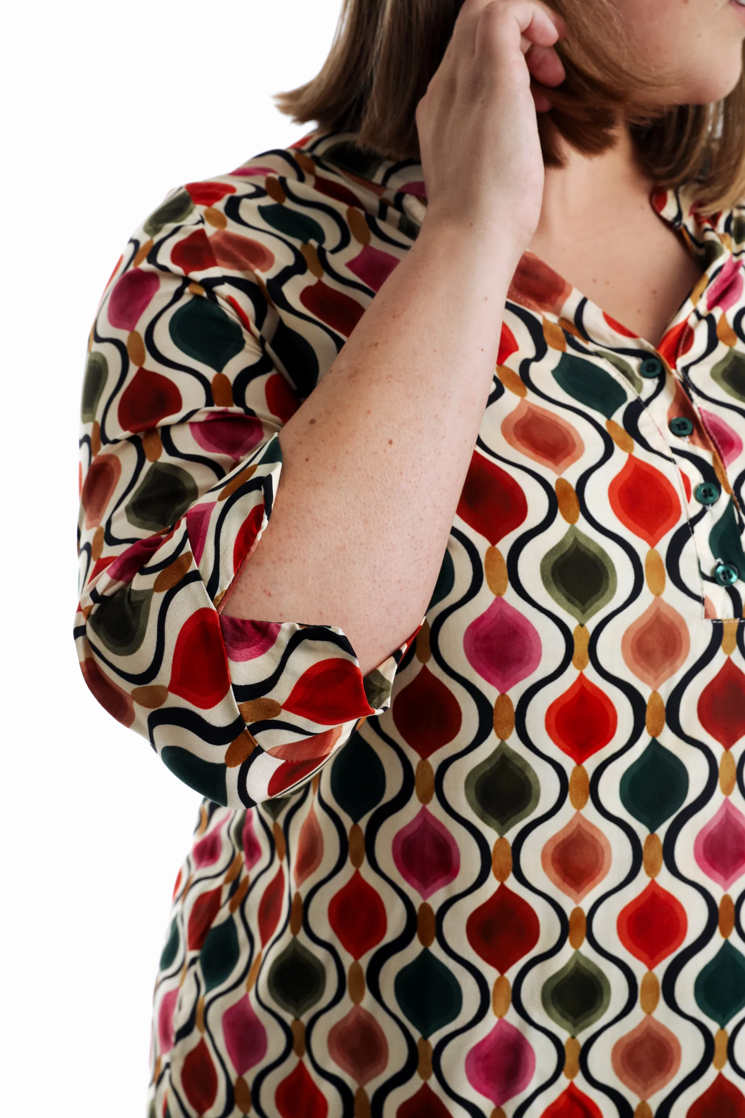 Blouse en viscose imprimé graphique - Image 5