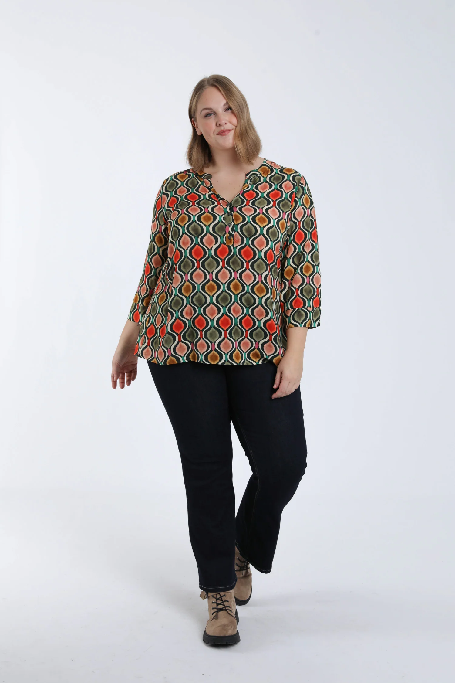 Blouse en viscose imprimé graphique - Image 5