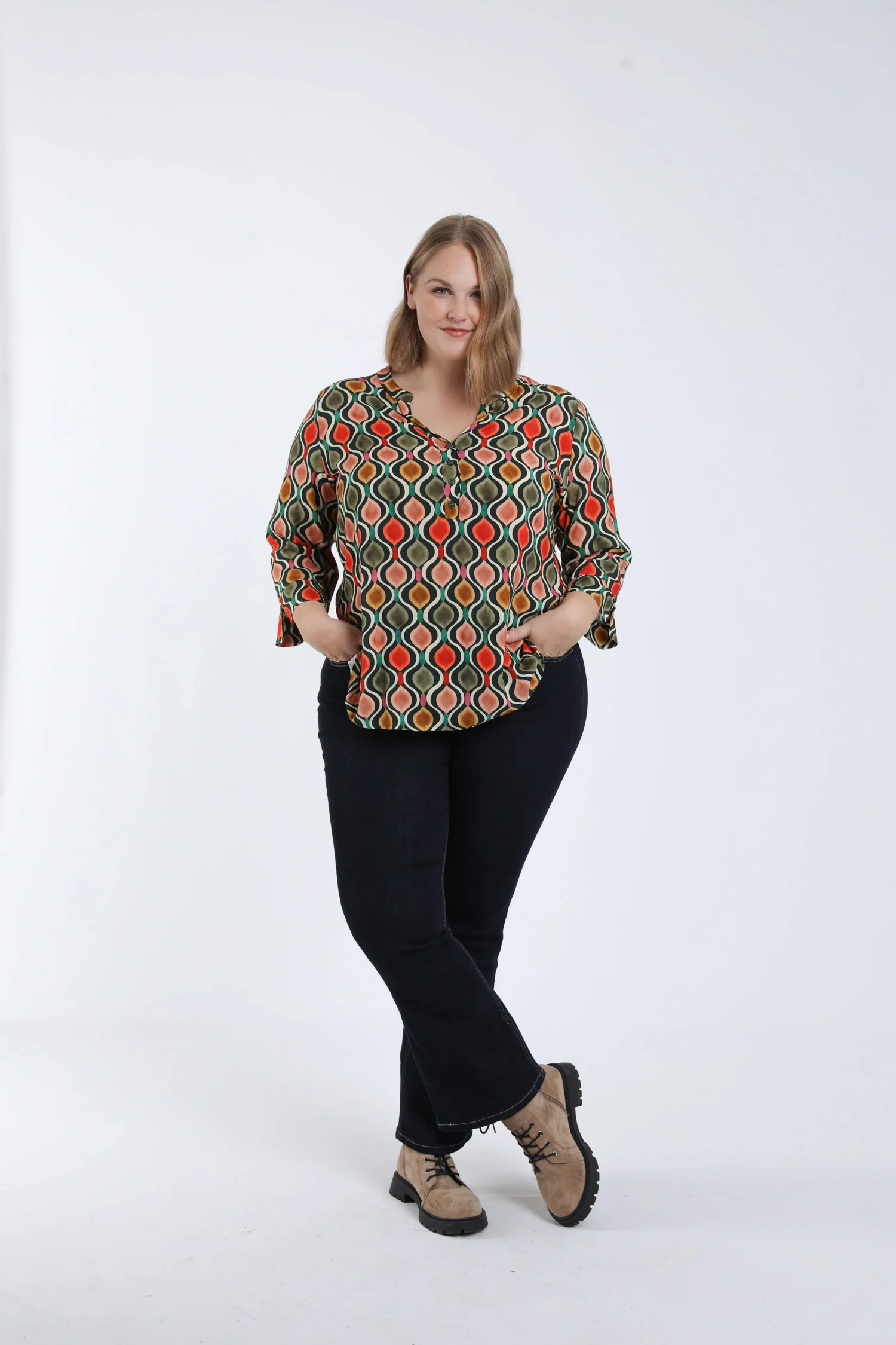 Blouse en viscose imprimé graphique - Image 6
