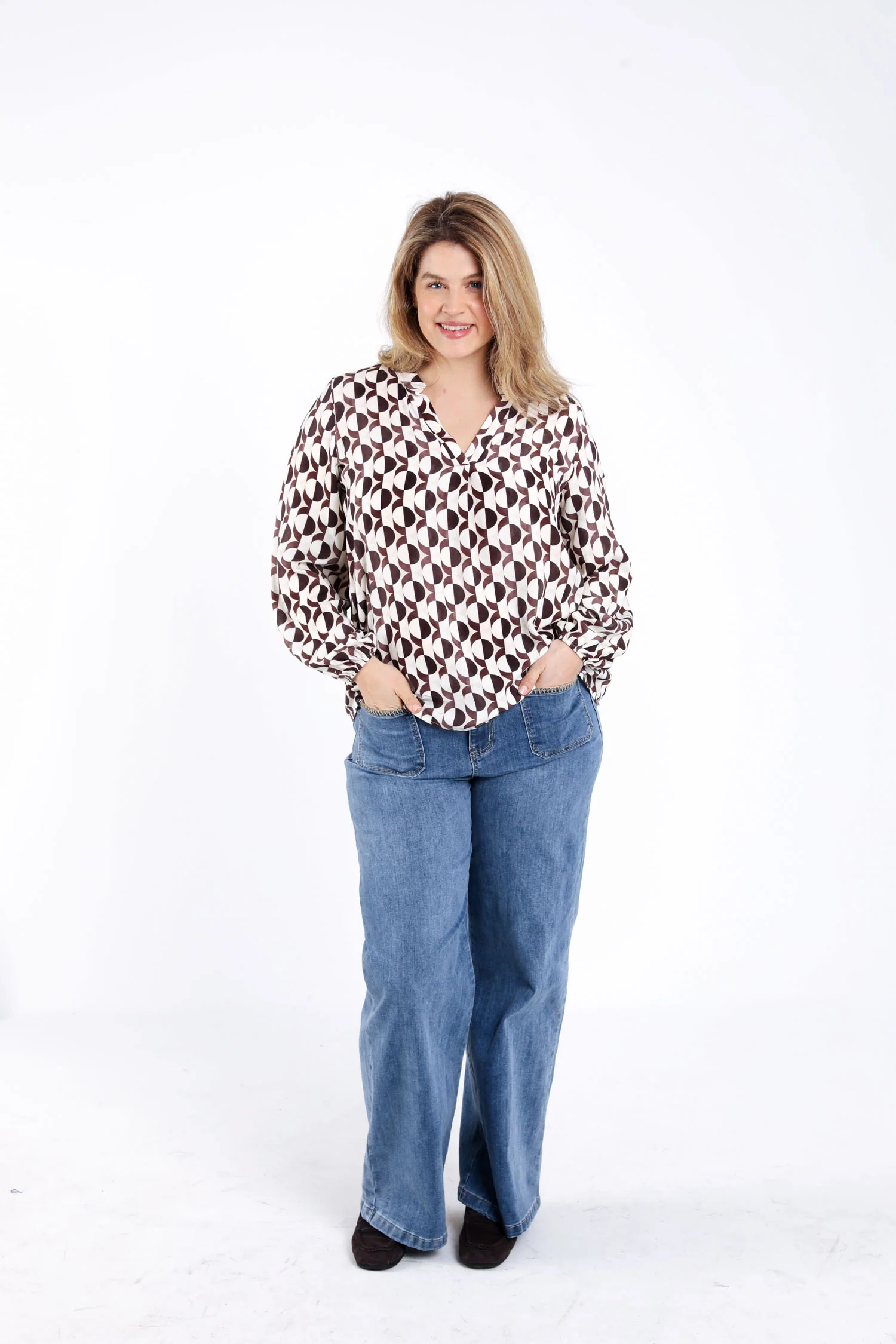 Blouse en viscose imprimé graphique - Image 8