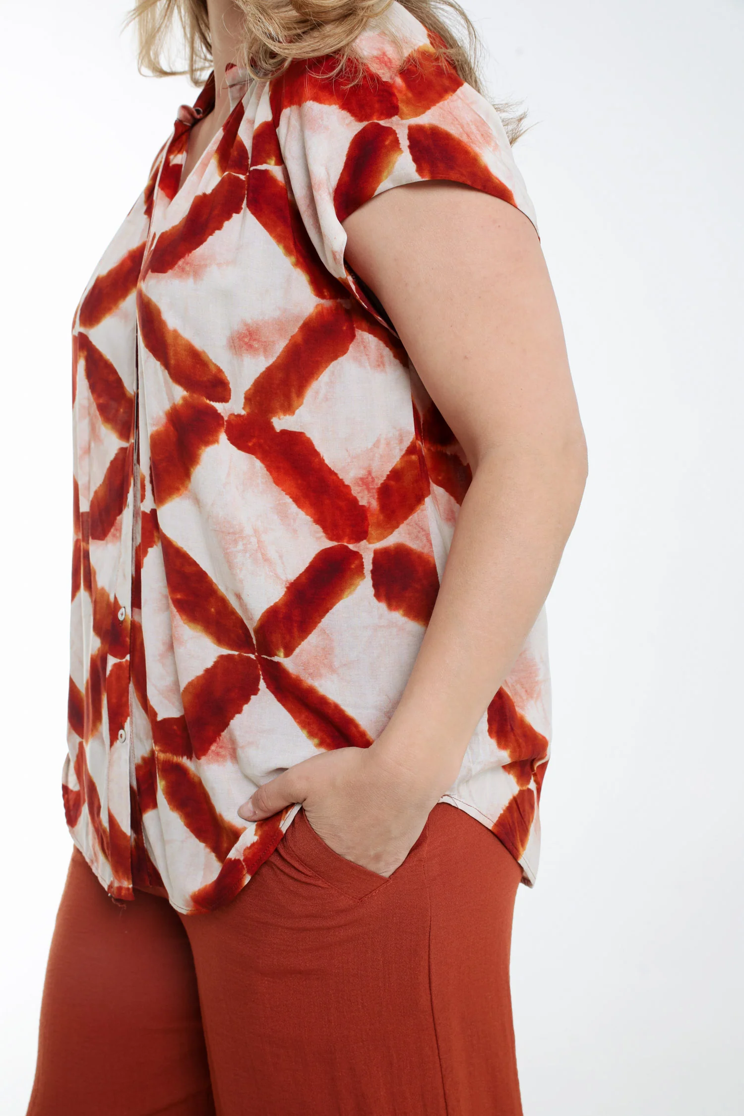 Blouse en viscose imprimé graphique - Image 6