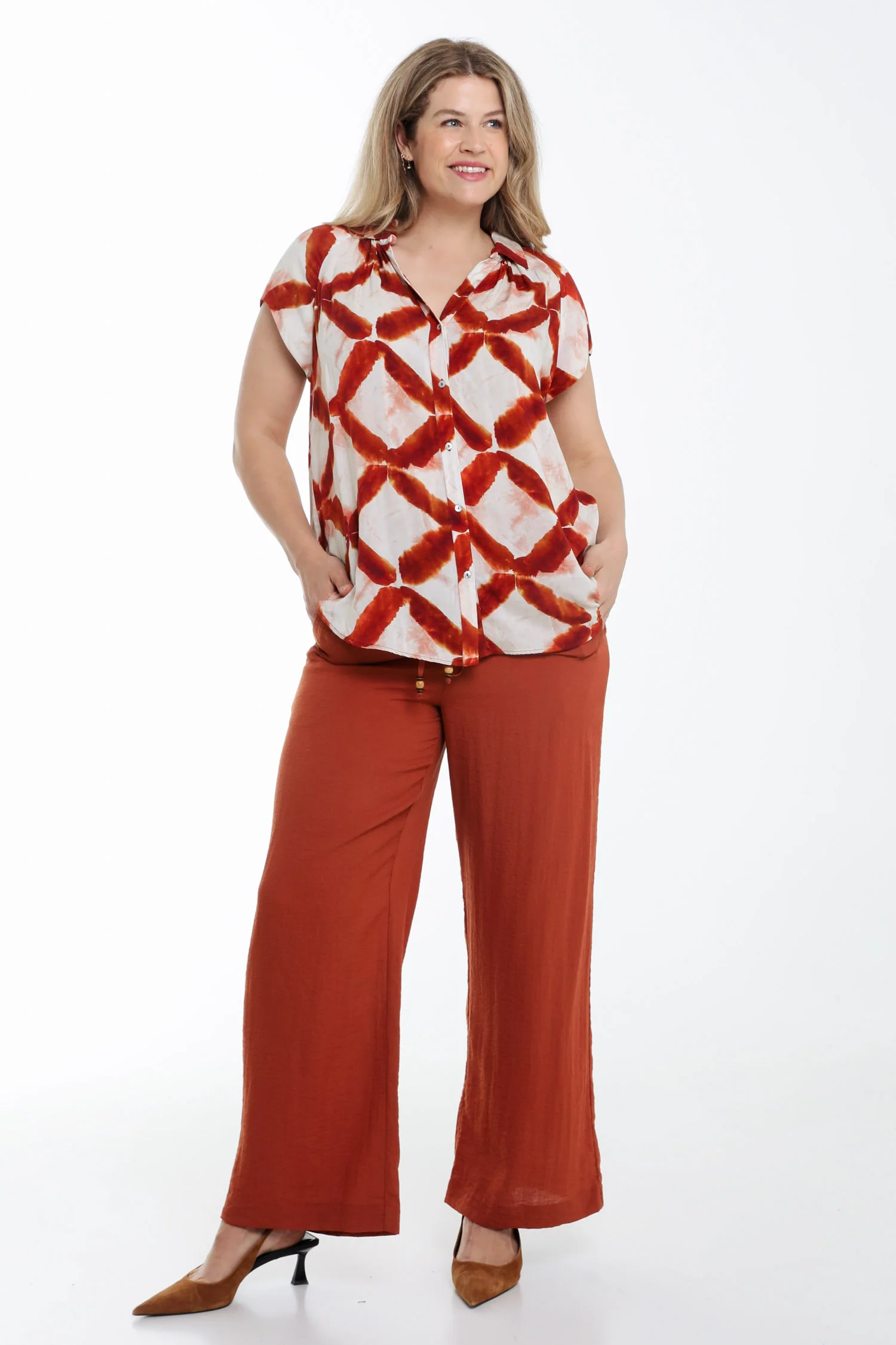 Blouse en viscose imprimé graphique - Image 9