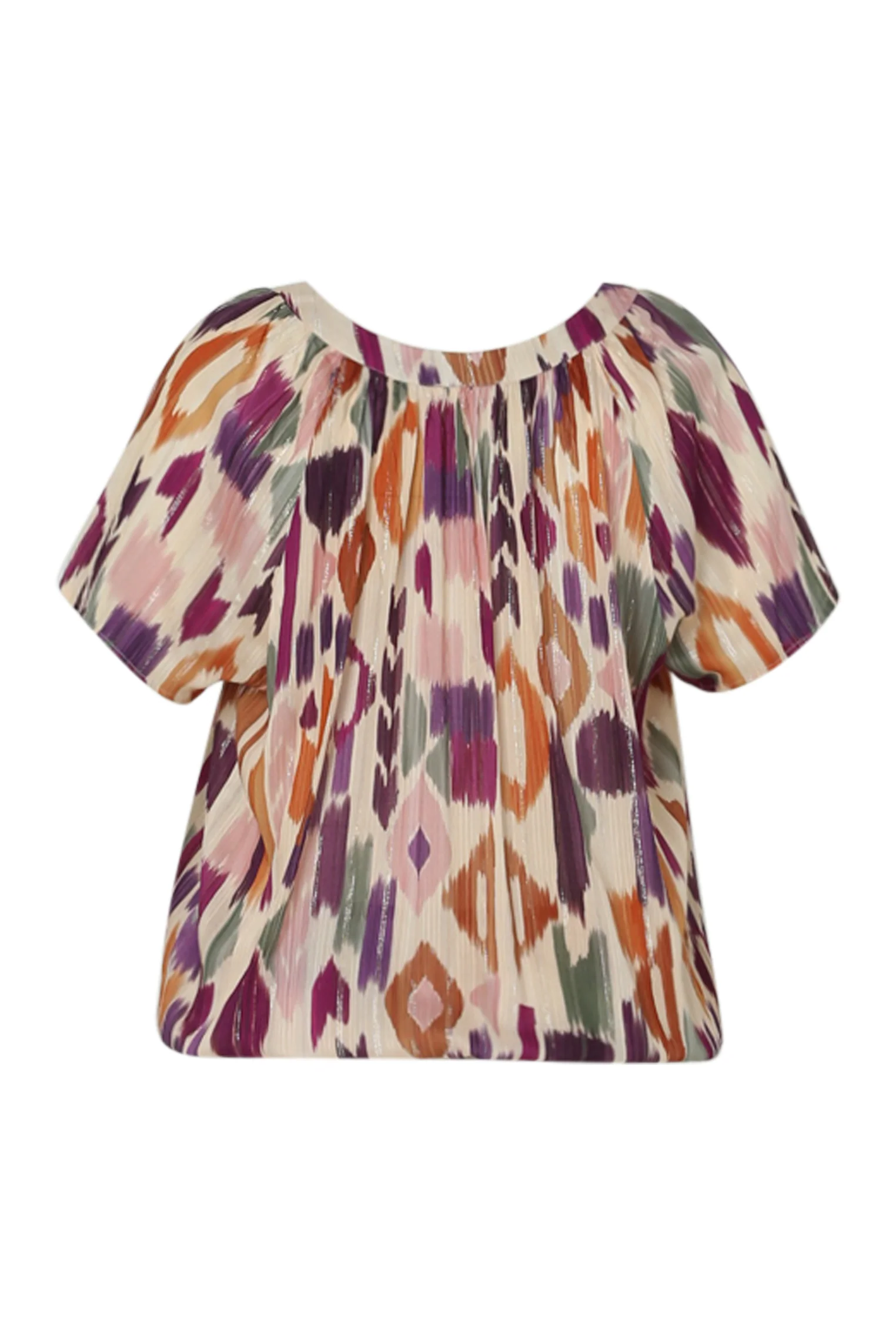 Blouse en viscose imprimé graphique avec lurex - Image 11