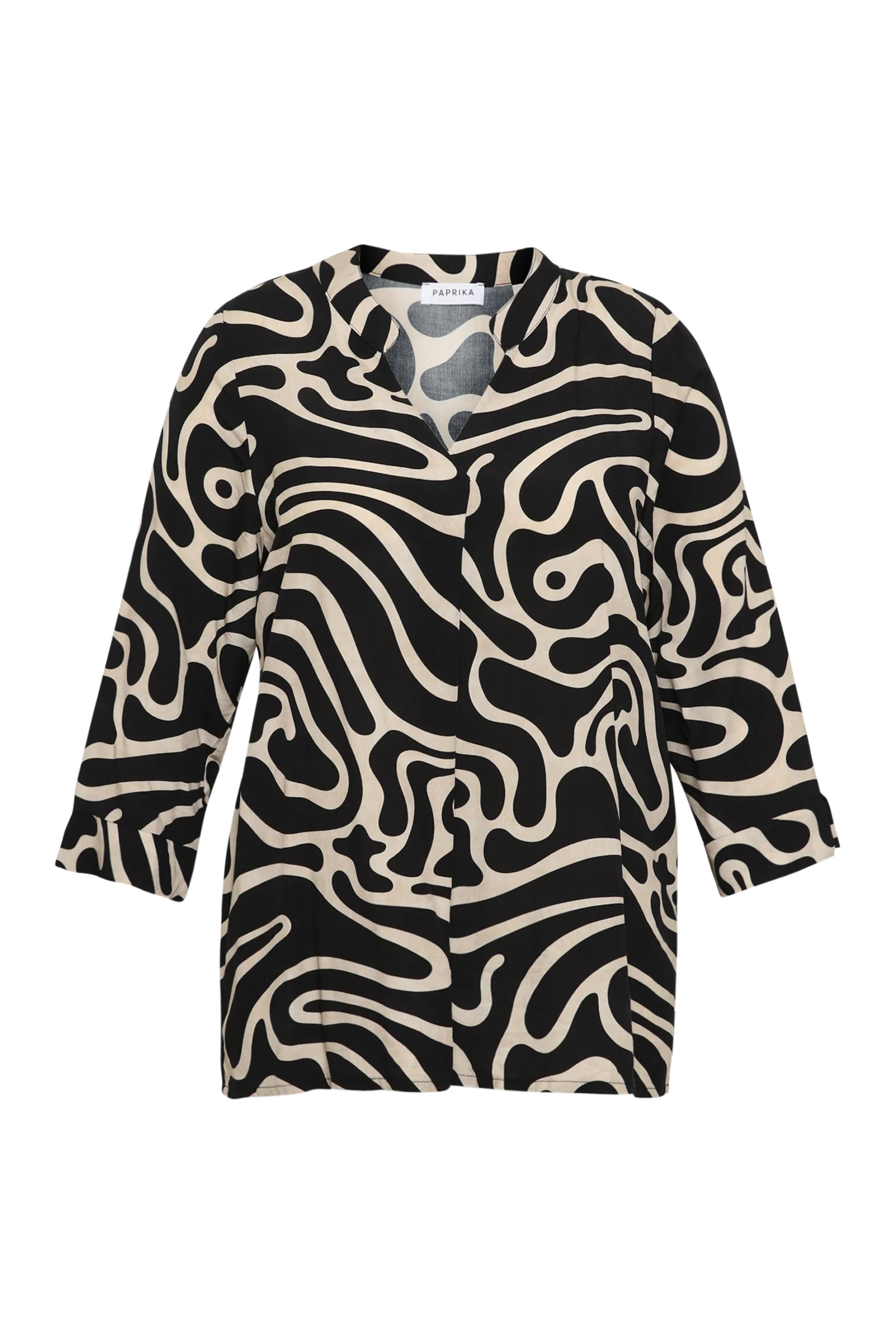 Blouse en viscose imprimé graphique bicolore - Image 10