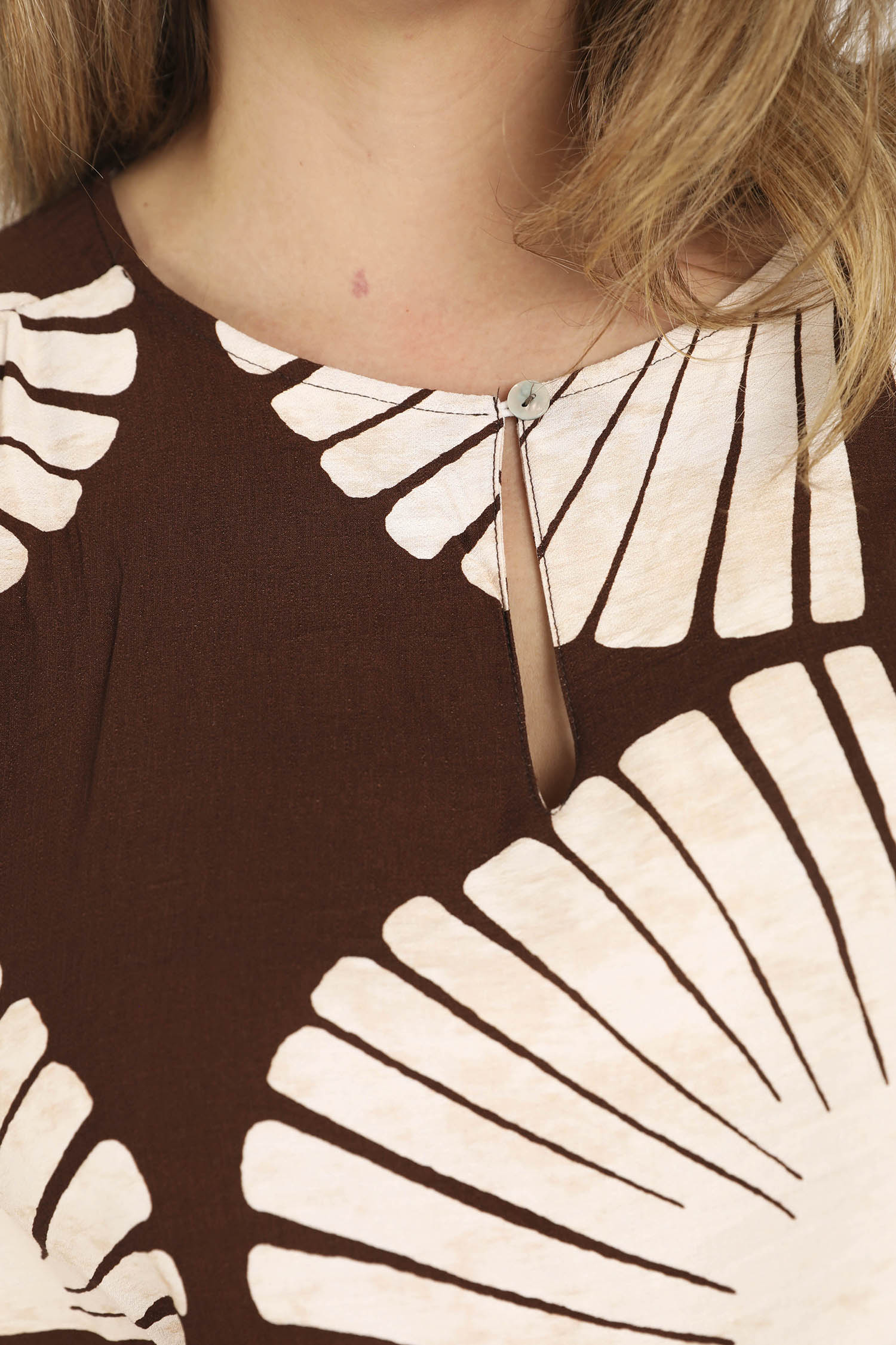 Blouse en viscose imprimé graphique bicolore - Image 4