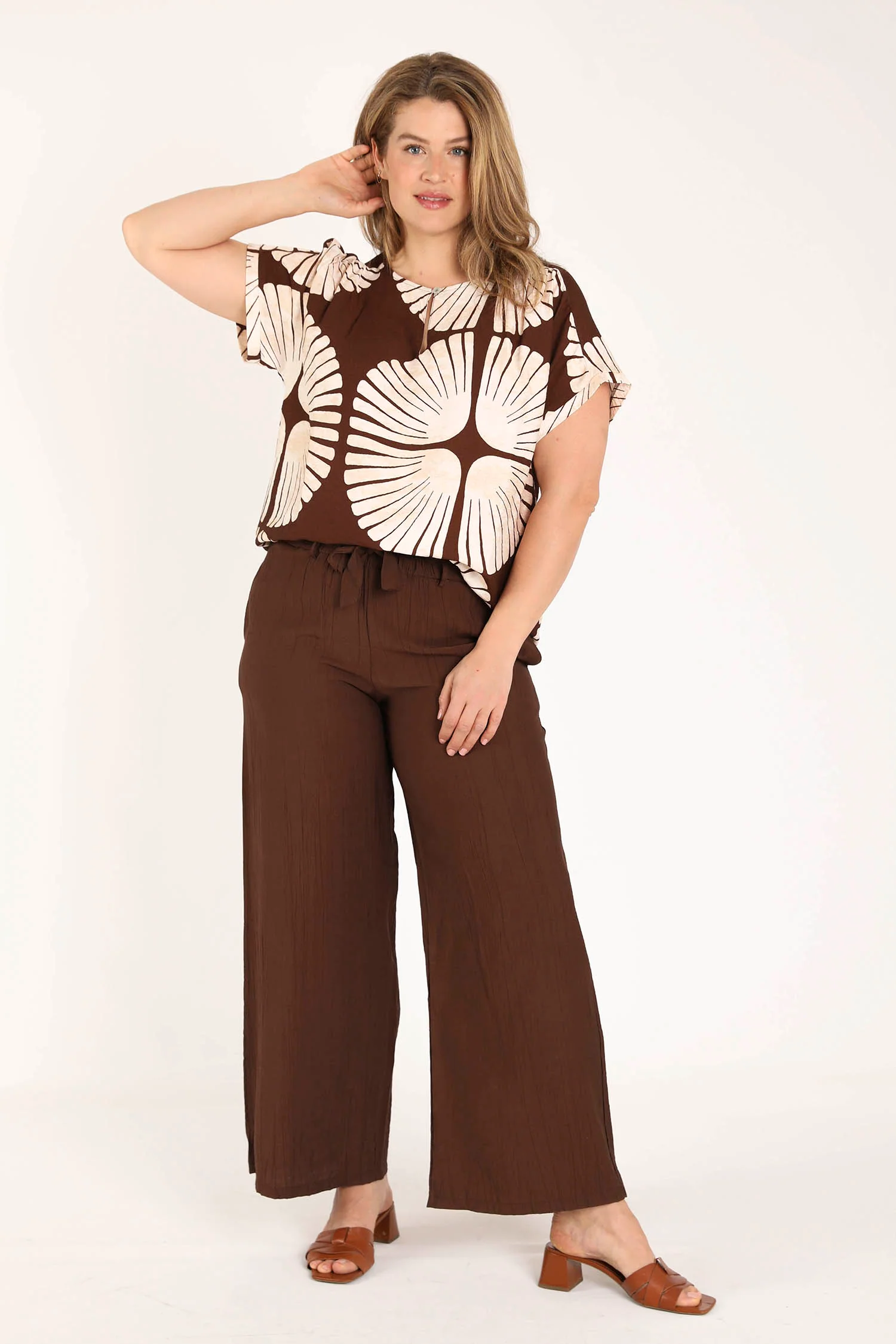 Blouse en viscose imprimé graphique bicolore - Image 6