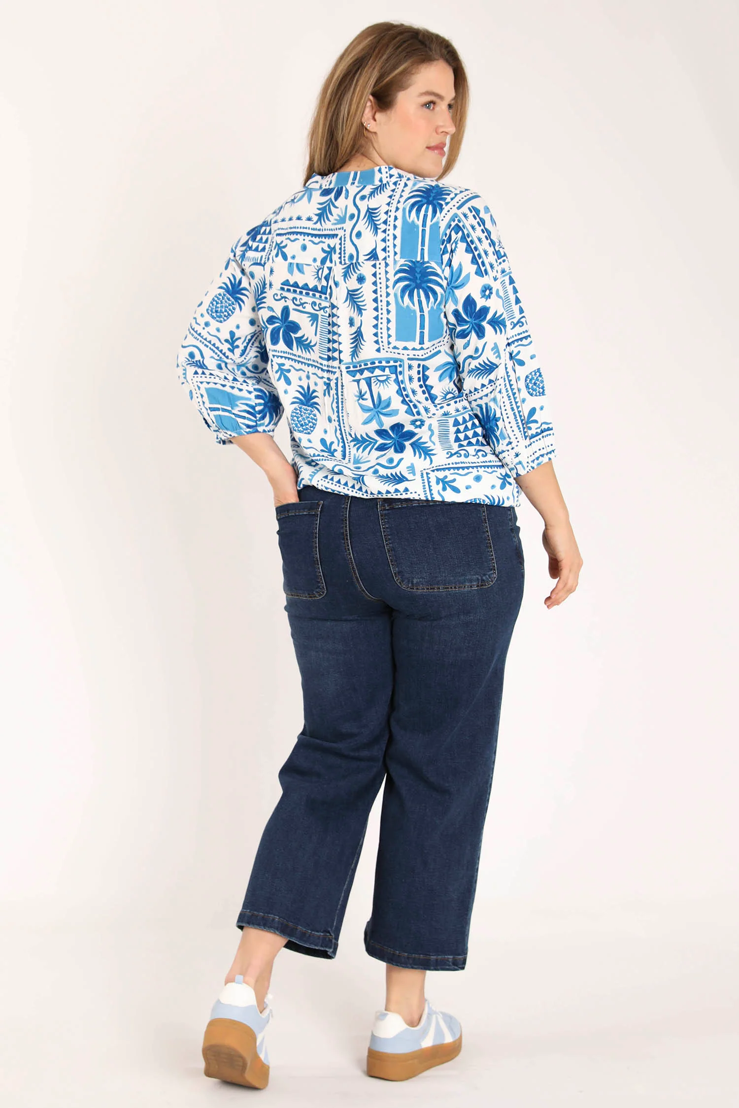 Blouse en viscose imprimé patchwork - Image 2