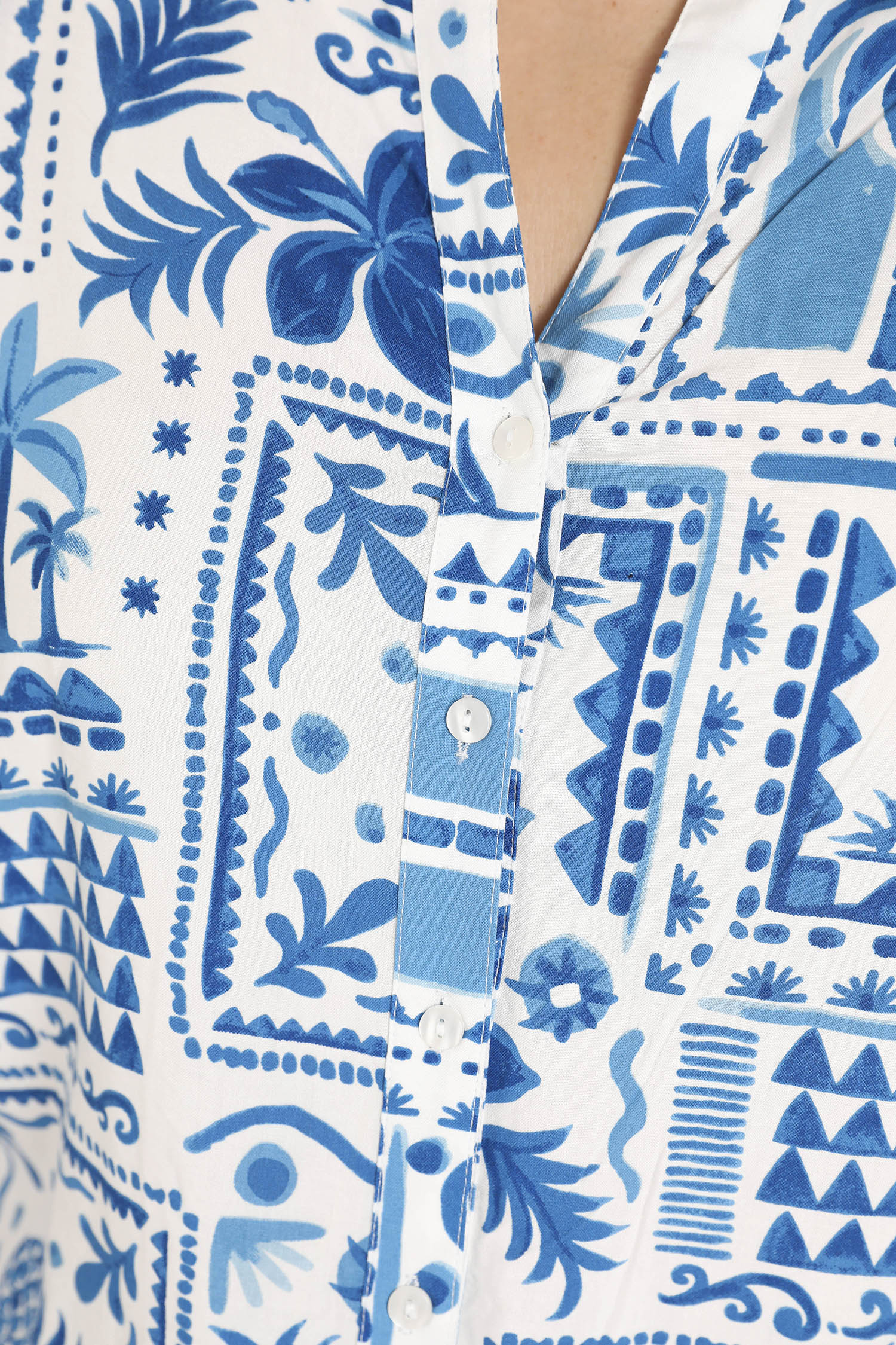 Blouse en viscose imprimé patchwork - Image 4