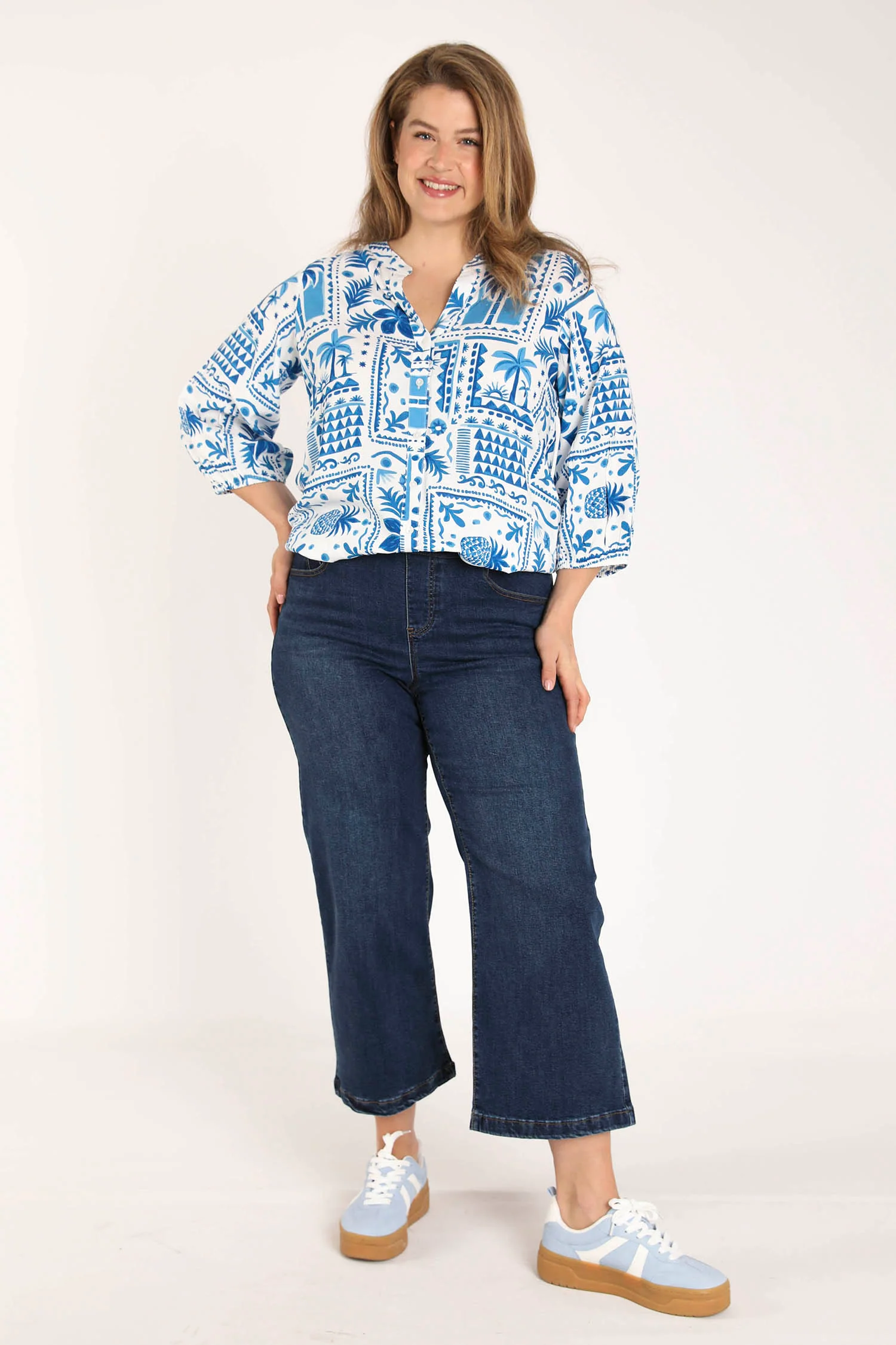 Blouse en viscose imprimé patchwork - Image 7