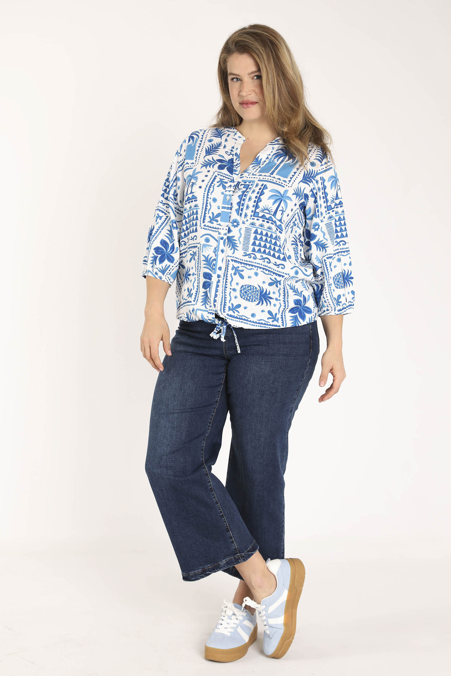 Blouse en viscose imprimé patchwork - Image 9
