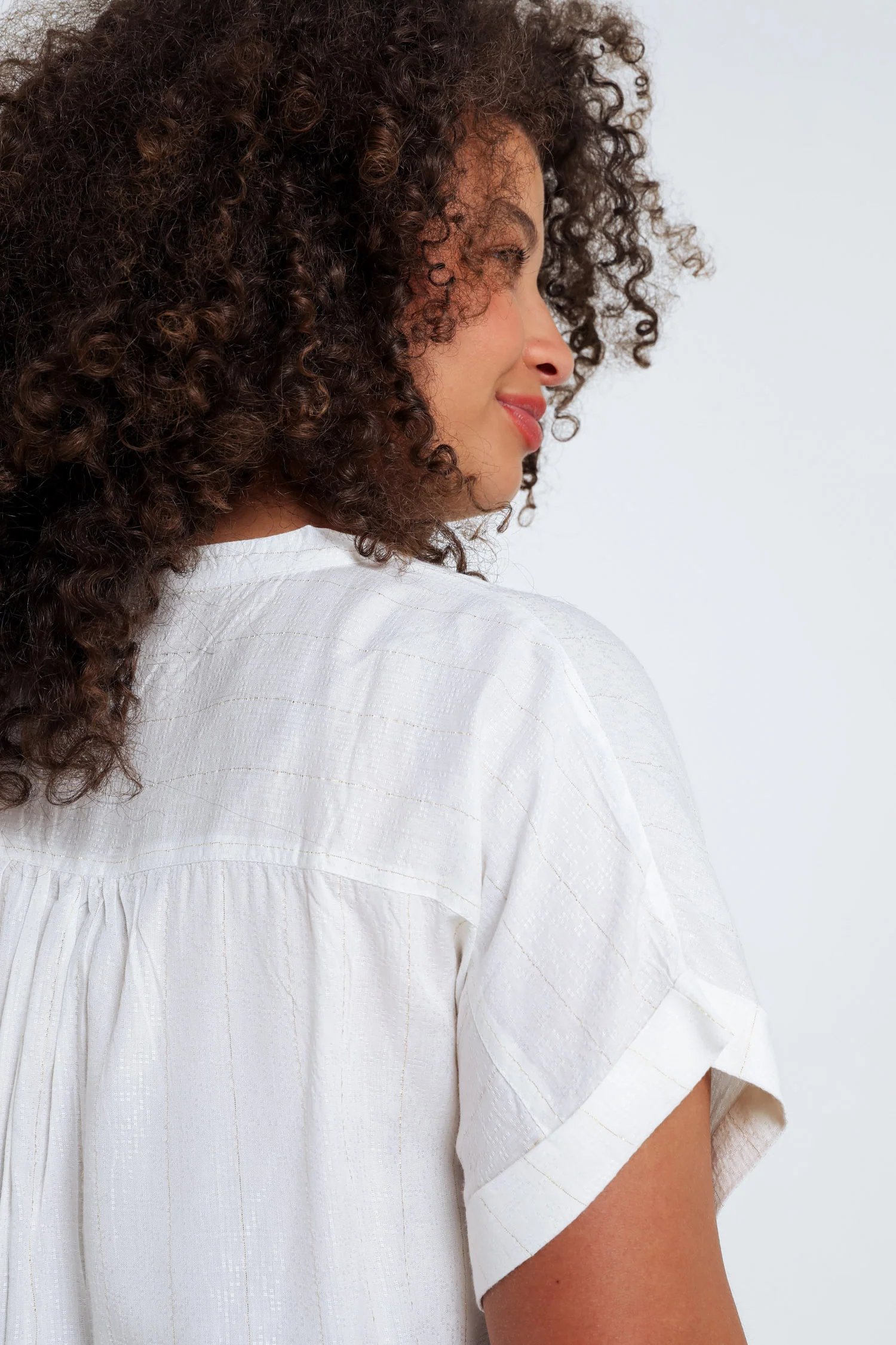 Blouse en viscose rayures lurex - Image 6