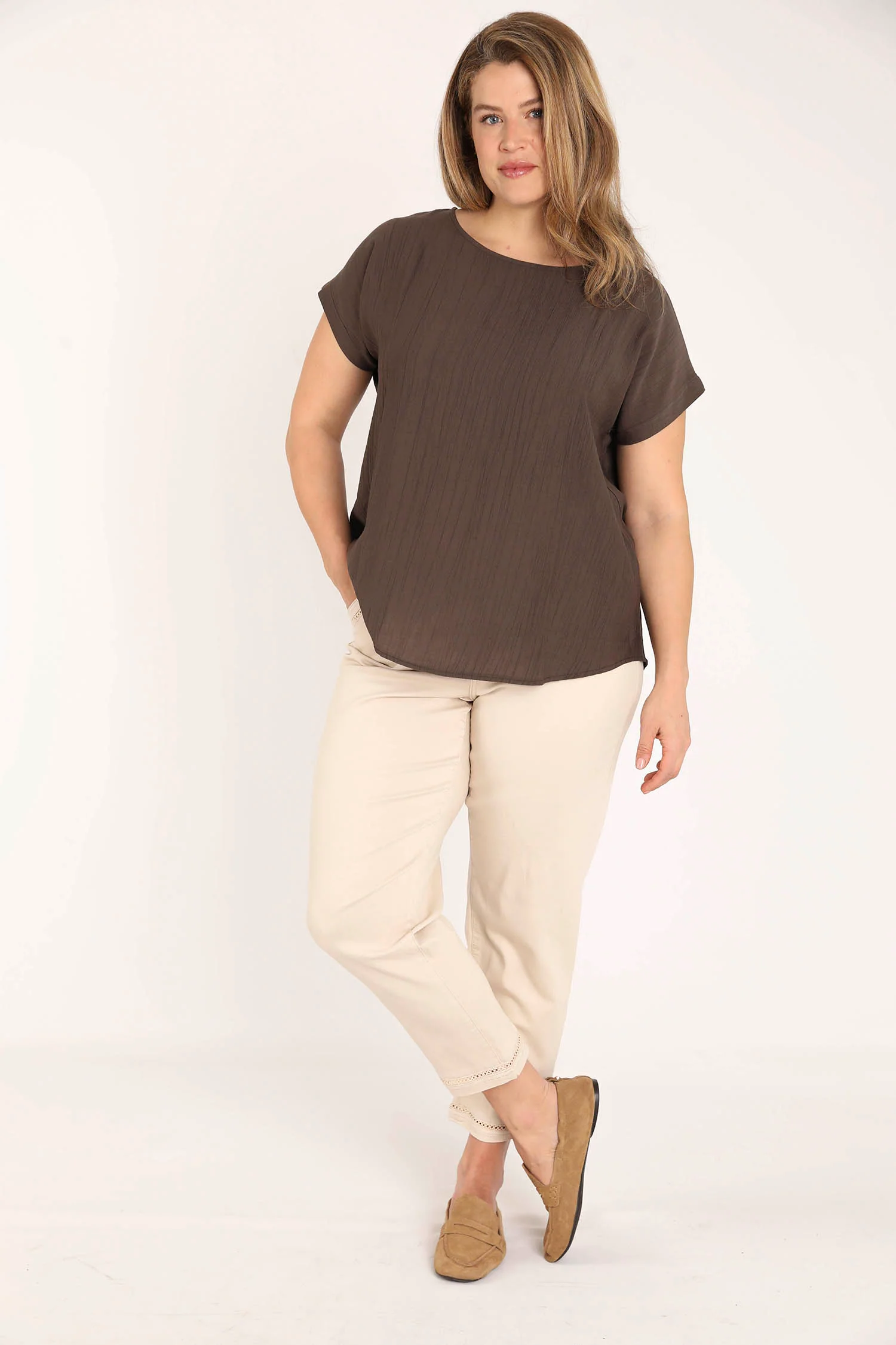 Blouse en viscose unie - Image 7