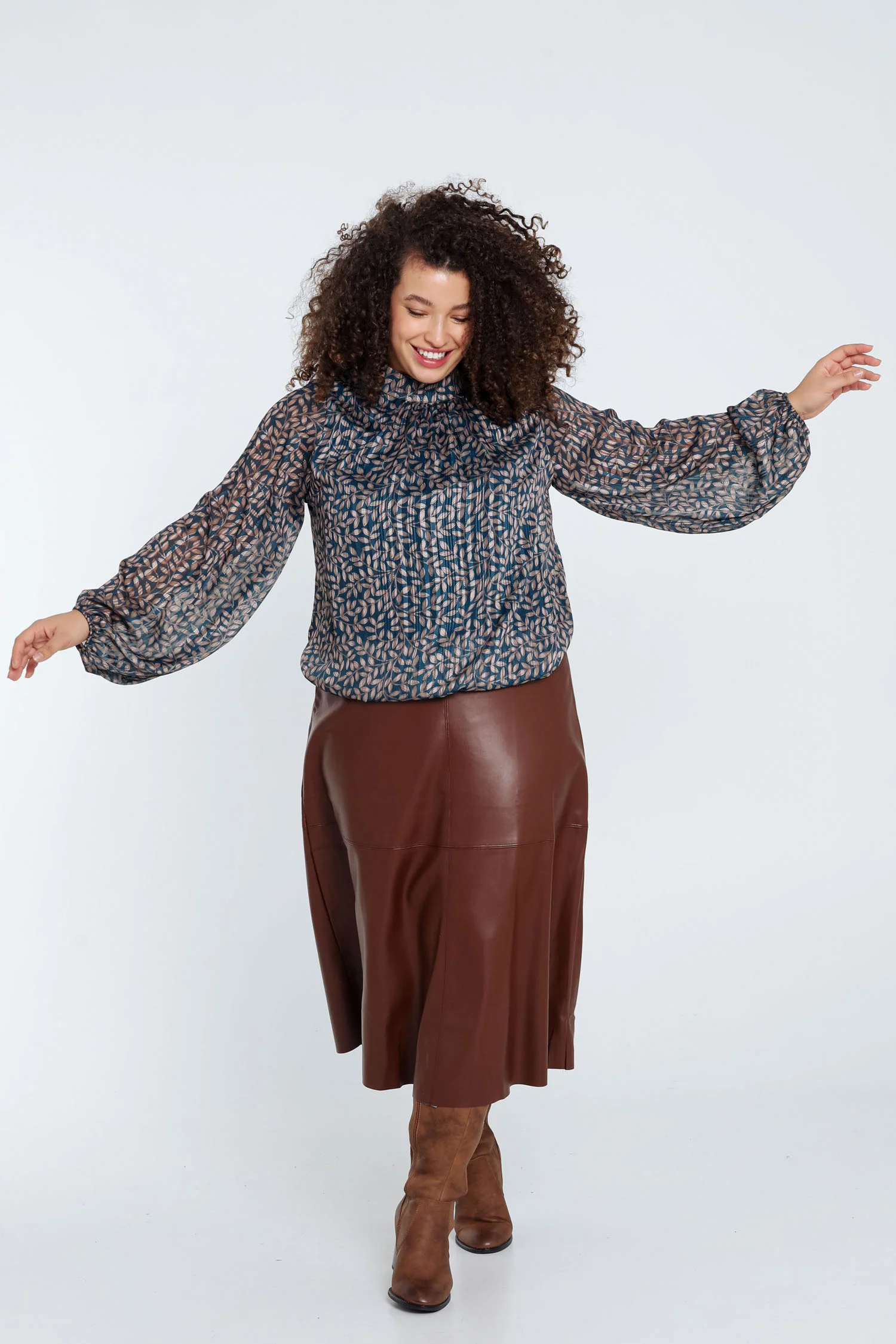 Blouse imprimé feuilles - Image 8
