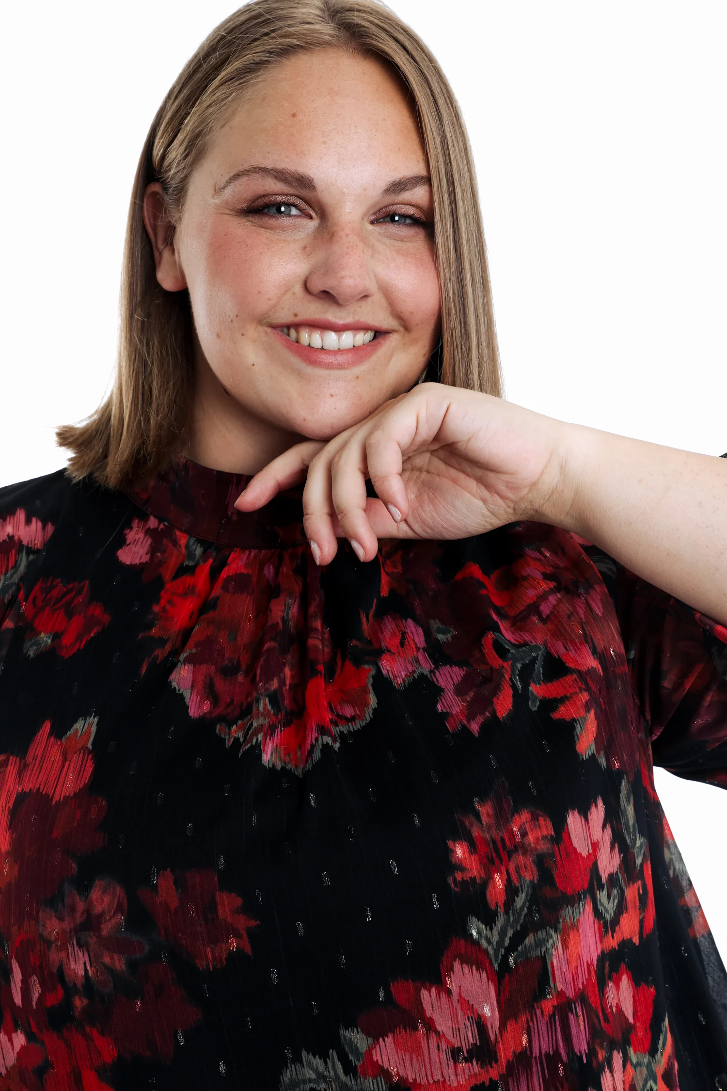 Blouse imprimé fleurs floues - Image 3