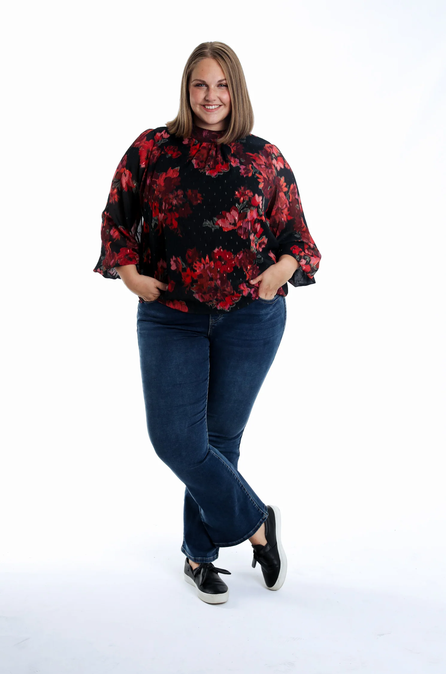 Blouse imprimé fleurs floues - Image 8