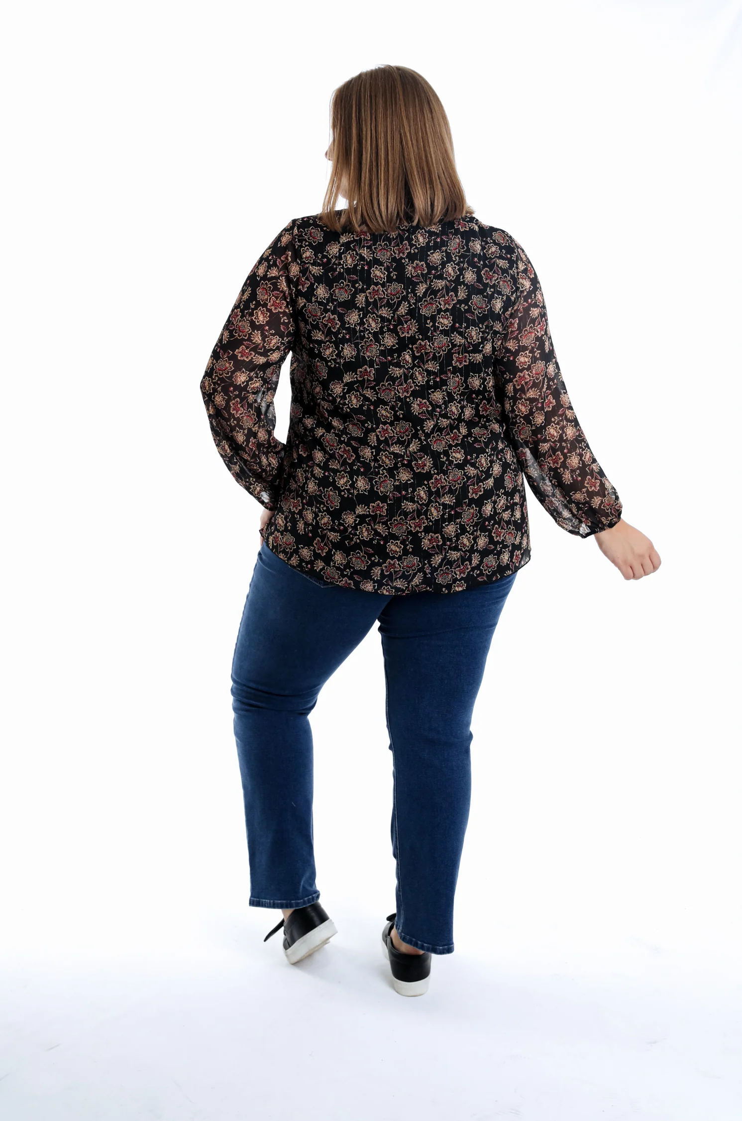 Blouse imprimé fleurs indiennes - Image 2