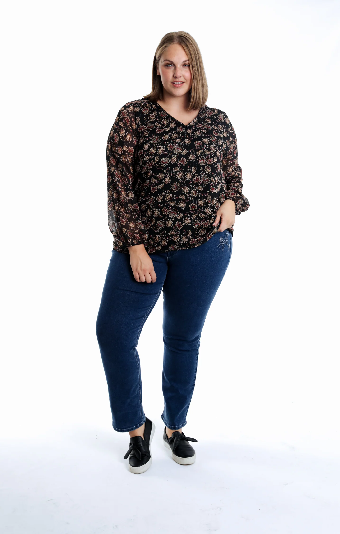 Blouse imprimé fleurs indiennes - Image 6