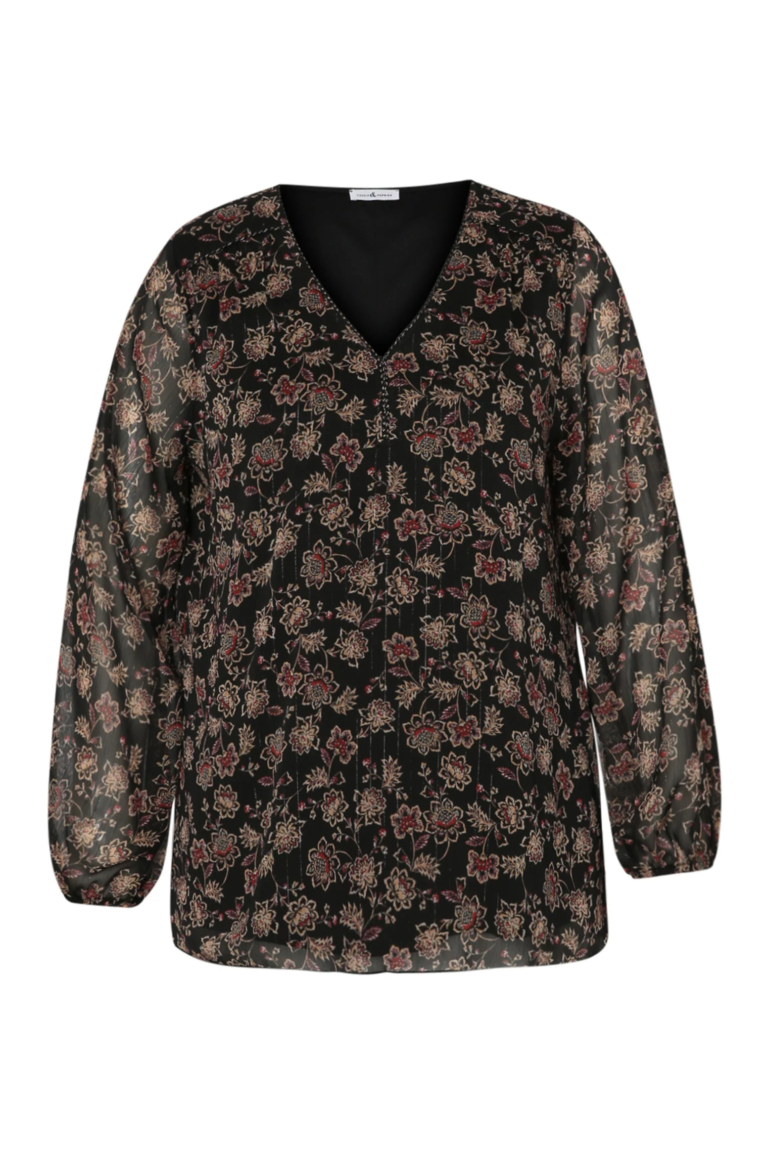 Blouse imprimé fleurs indiennes - Image 8