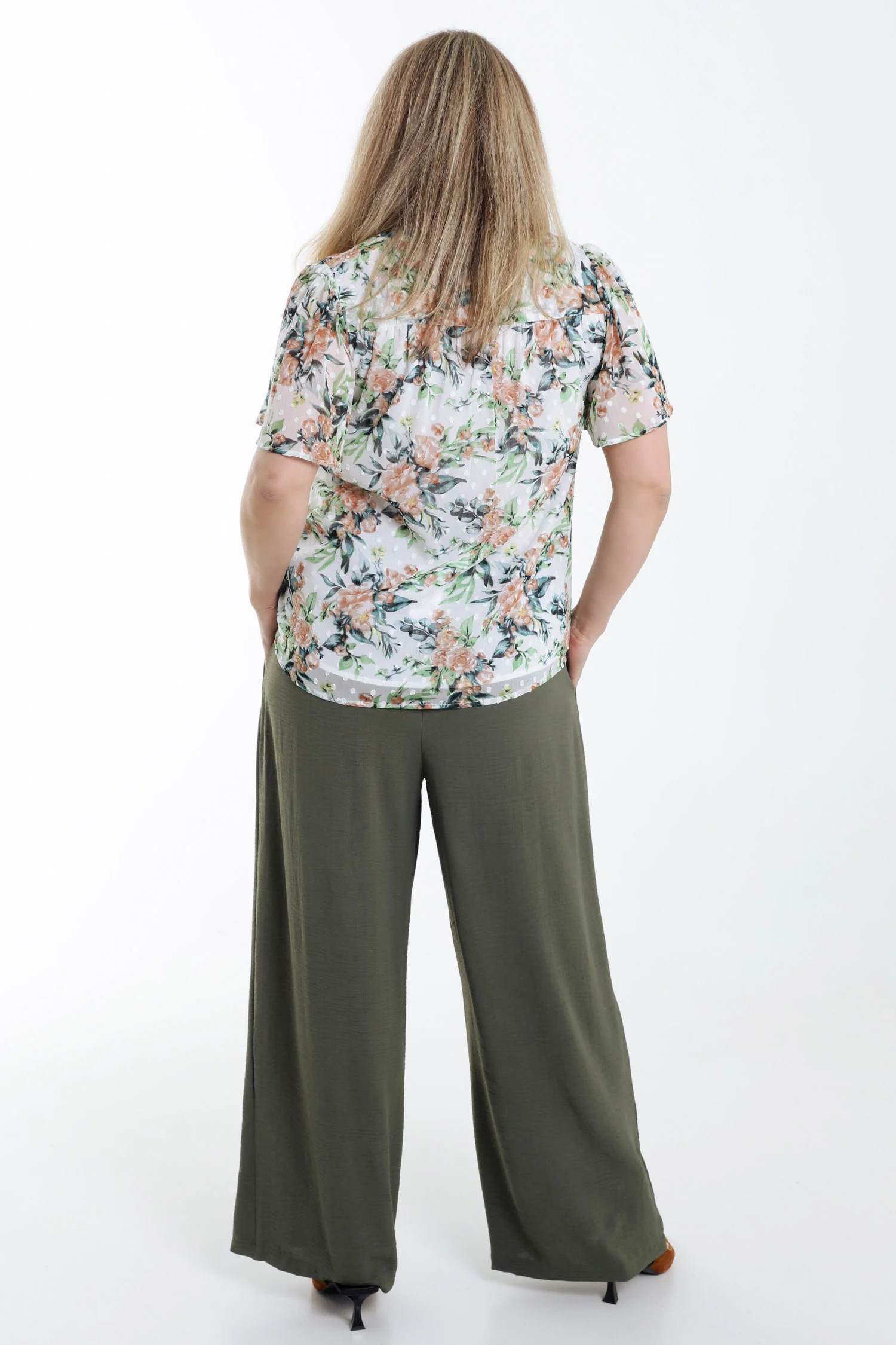 Blouse imprimé floral et plumetis - Image 2