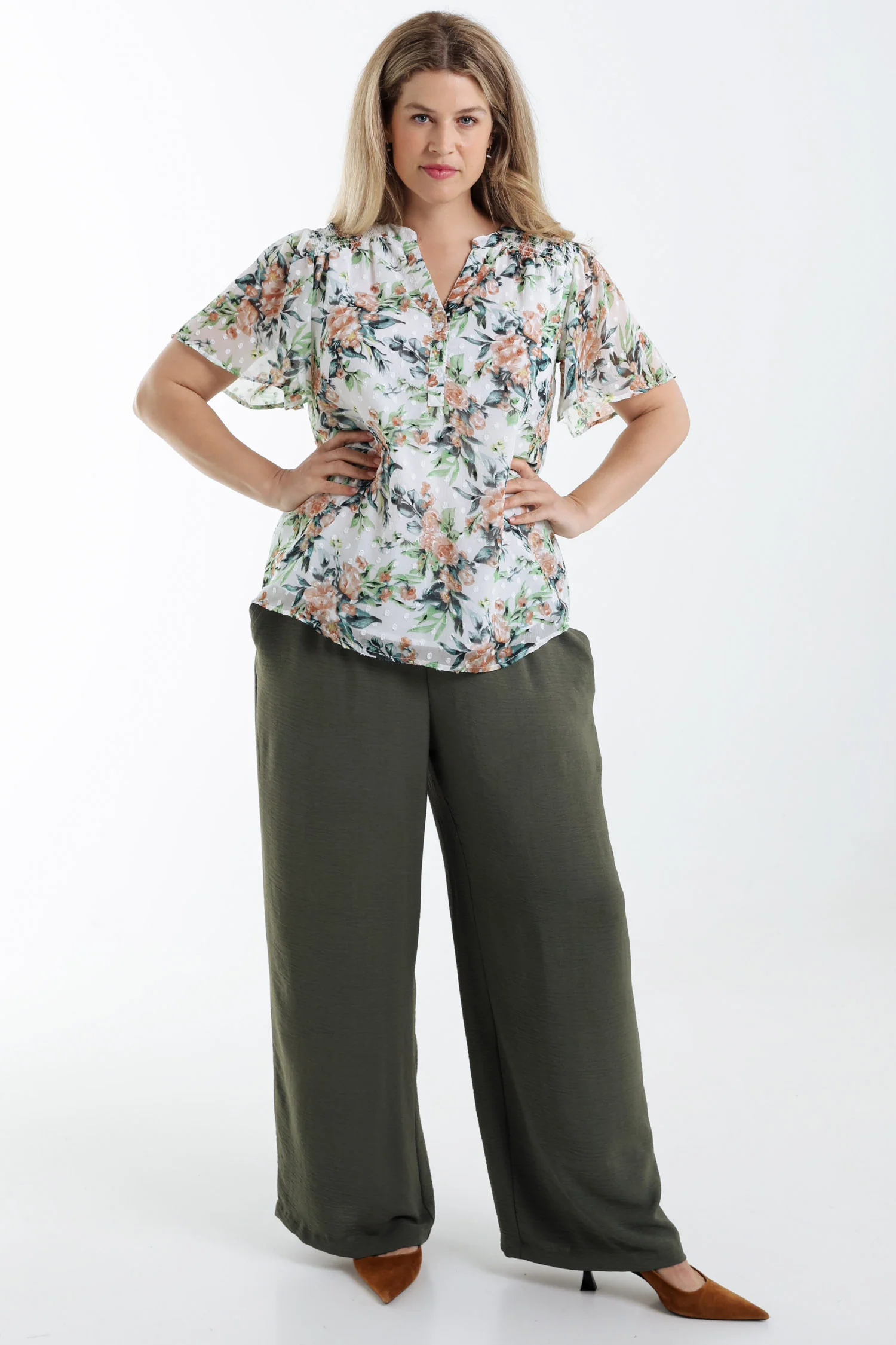 Blouse imprimé floral et plumetis - Image 7