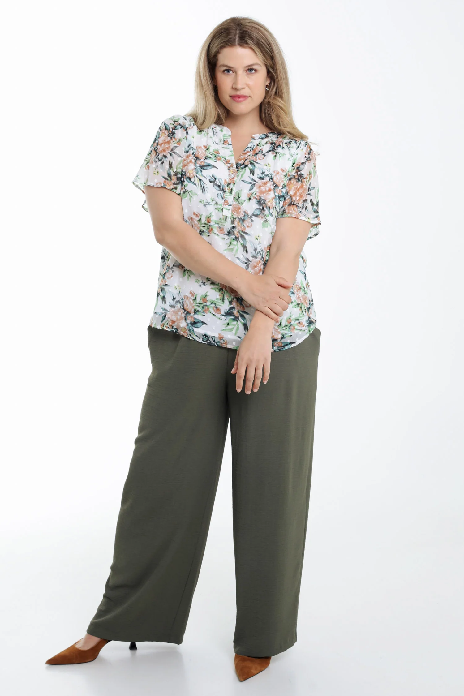 Blouse imprimé floral et plumetis - Image 8