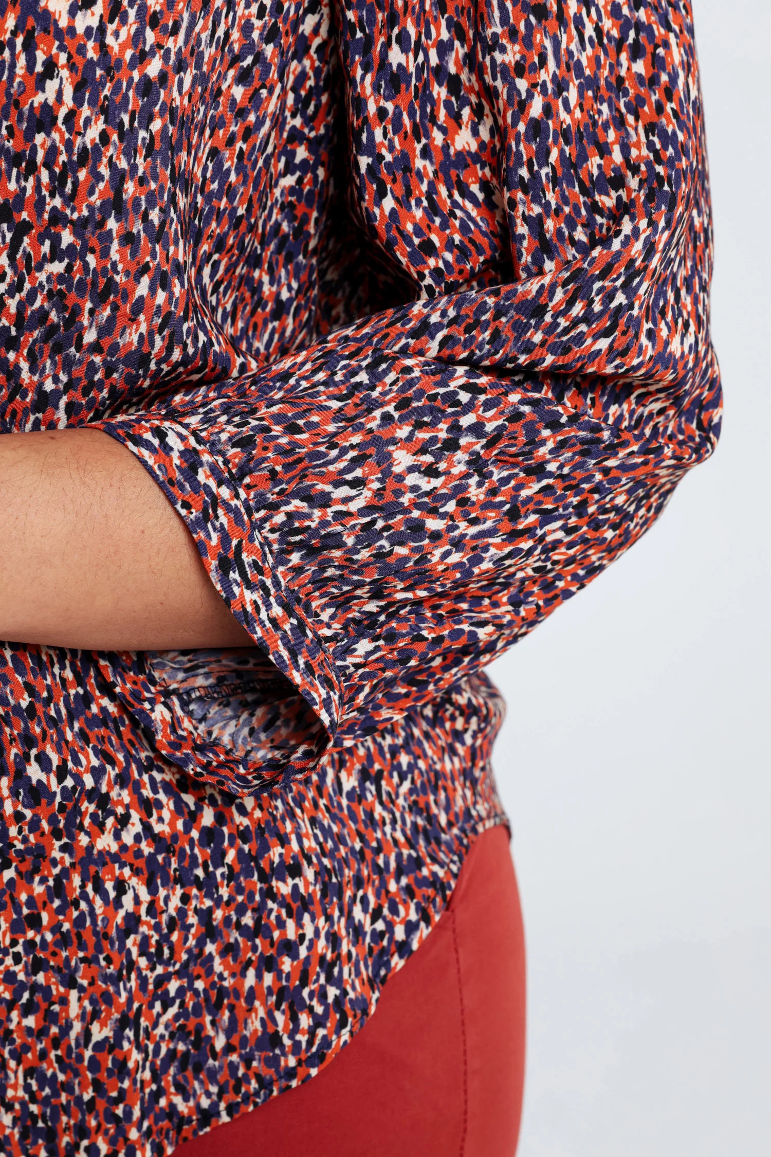 Blouse imprimĂ© peau de bĂȘte en viscose - Image 3