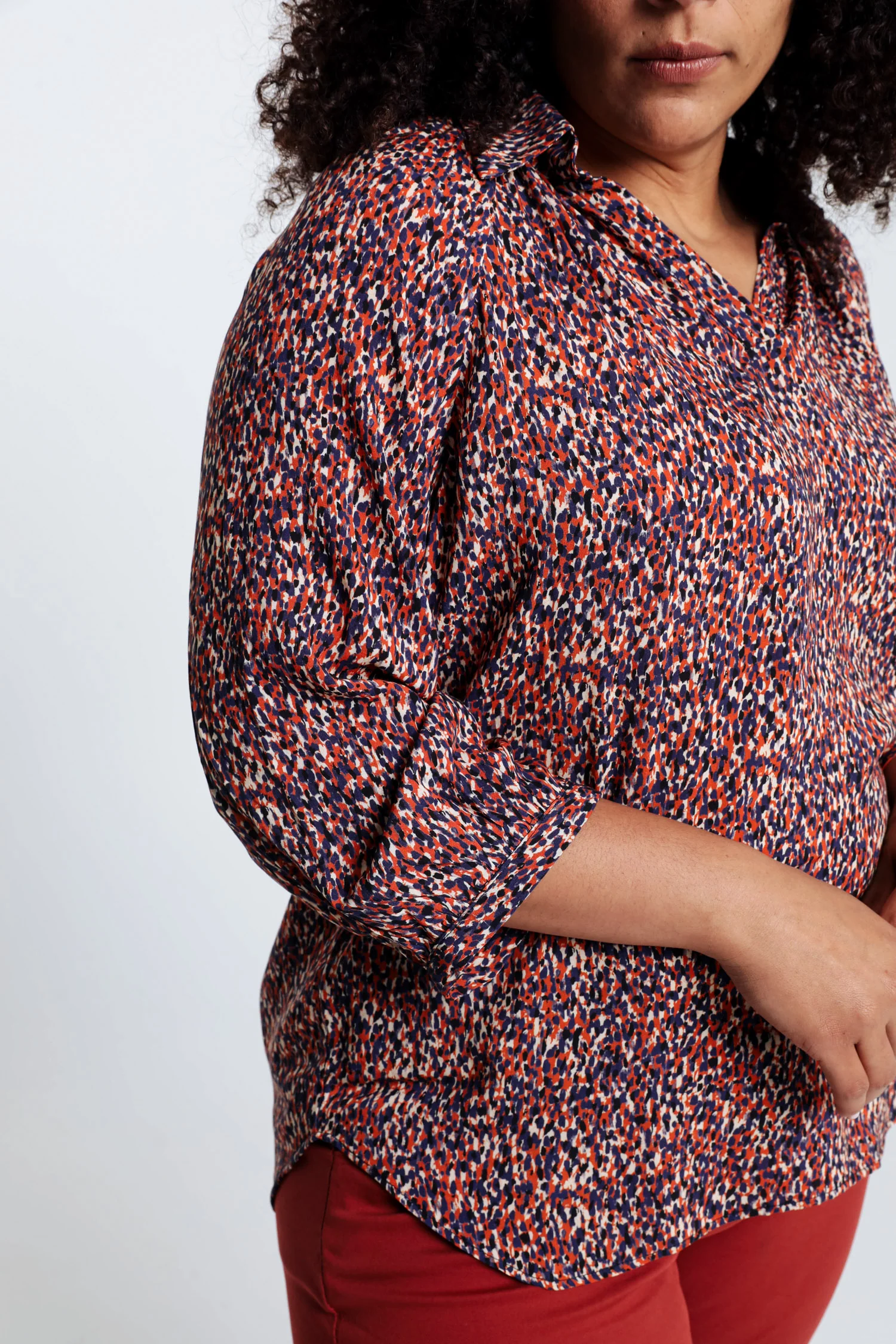 Blouse imprimĂ© peau de bĂȘte en viscose - Image 5