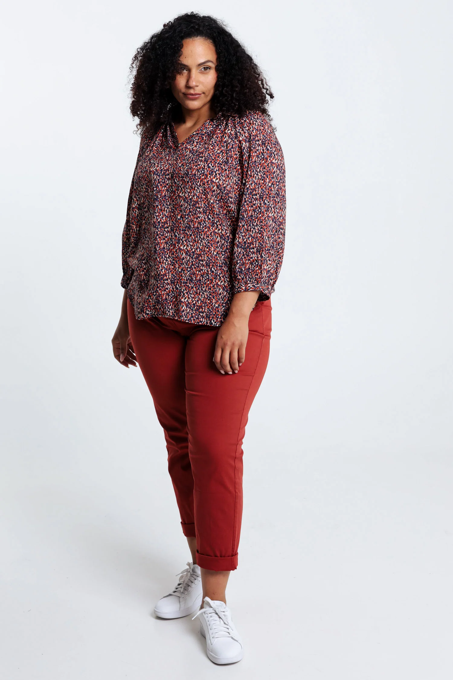 Blouse imprimĂ© peau de bĂȘte en viscose - Image 9