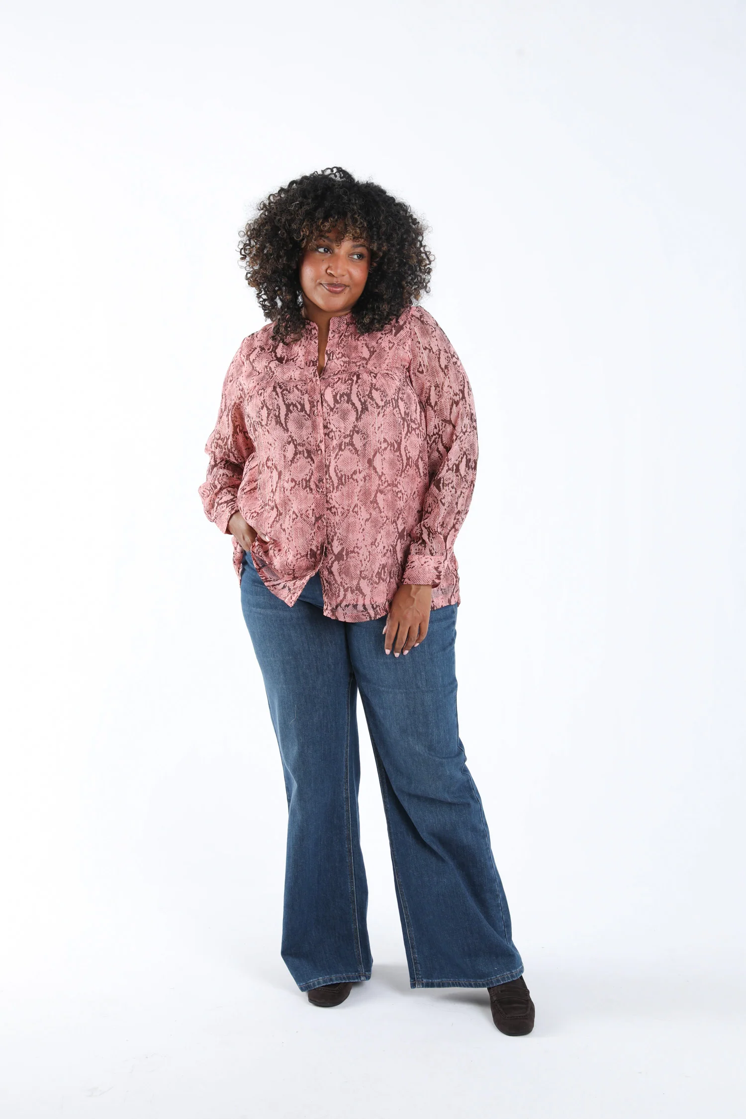 Blouse imprimé serpent avec lurex - Image 6
