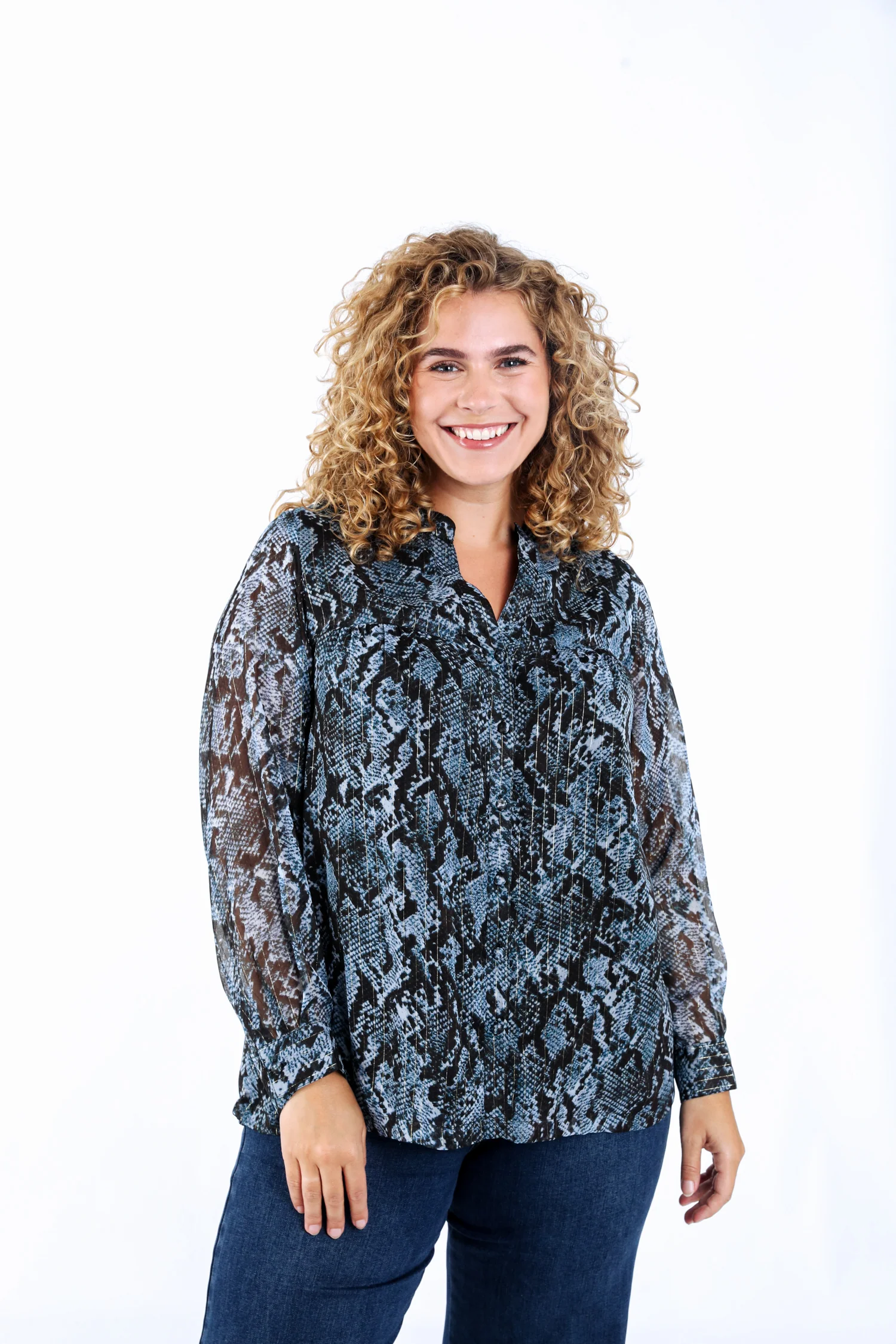 Blouse imprimé serpent avec lurex - Image 9