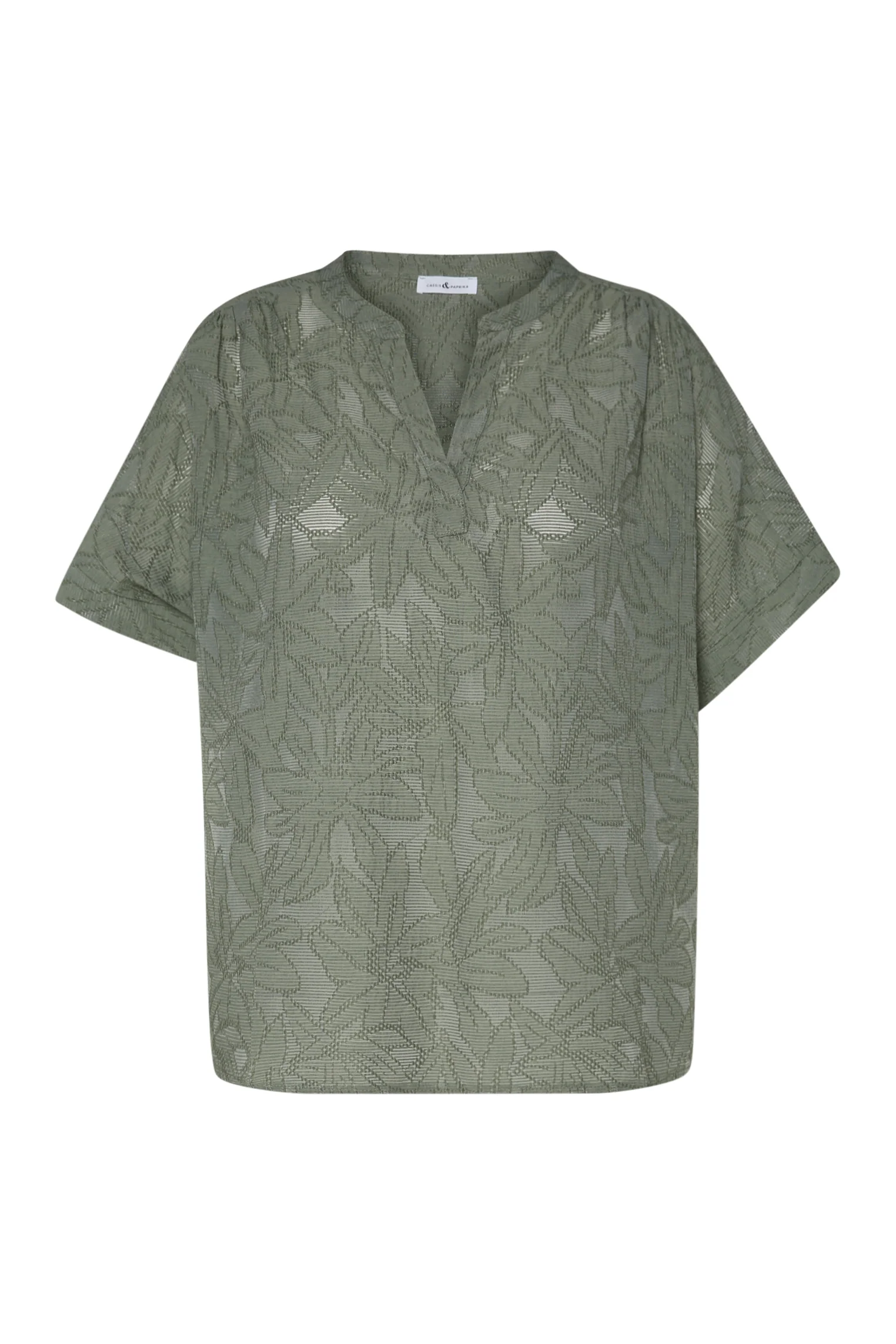 Blouse jacquard en viscose unie - Image 10