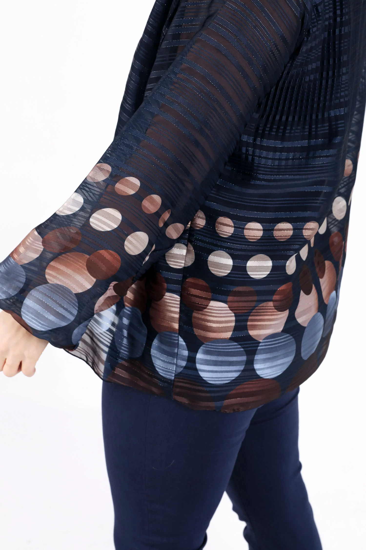 Blouse plissée imprimé ronds - Image 3